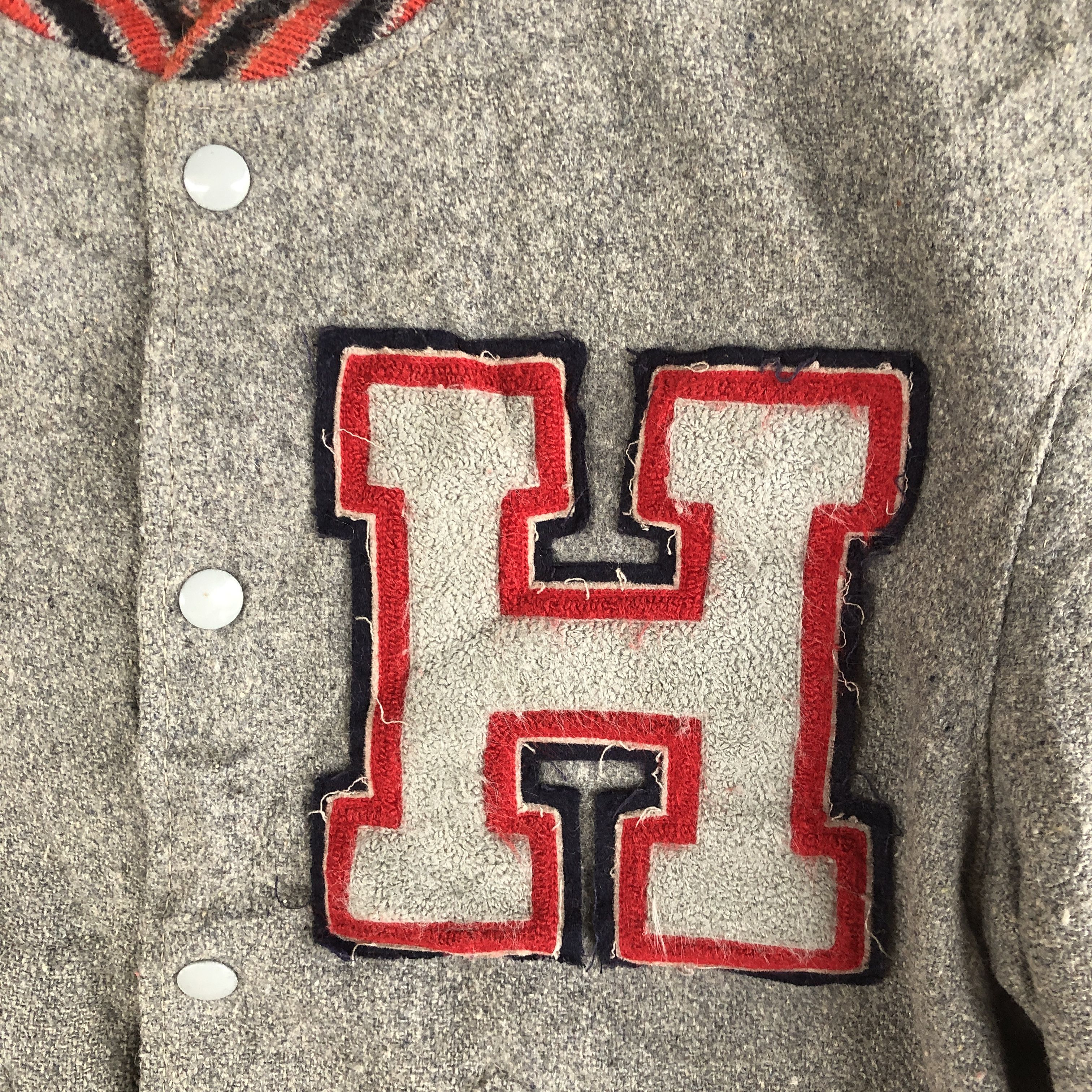 Delong Vintage DeLong Varsity Jackets H Letterman Wool Jacket Size US M / EU 48-50 / 2 - 6 Thumbnail