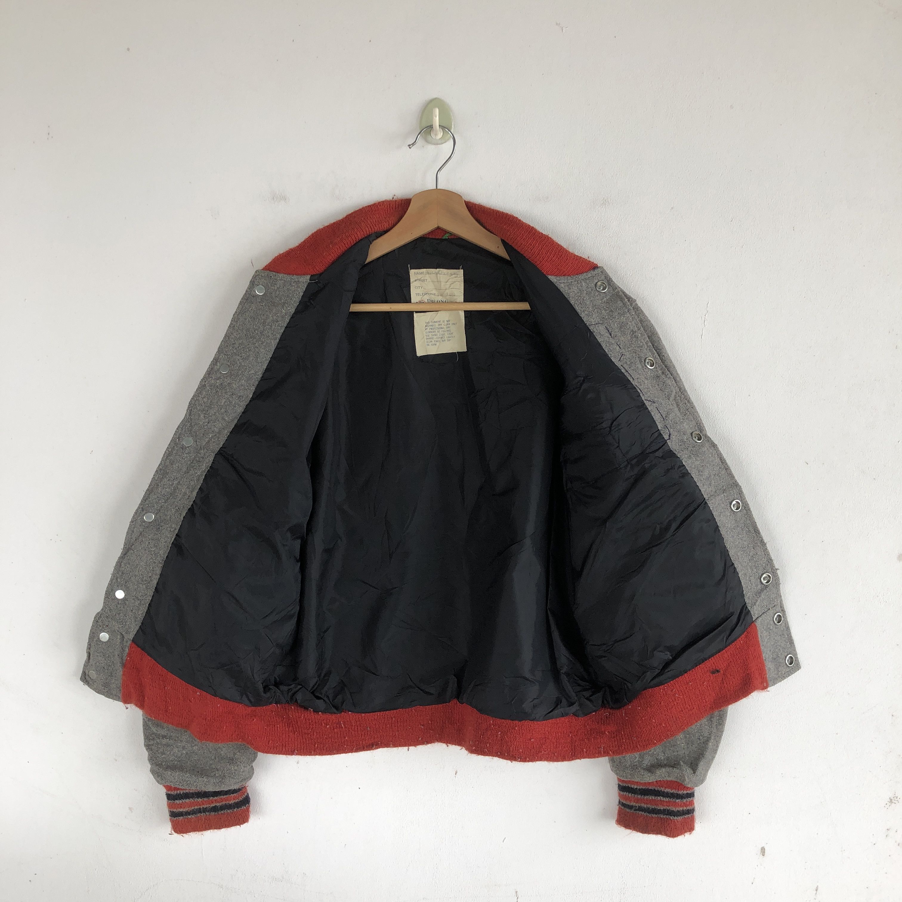 Delong Vintage DeLong Varsity Jackets H Letterman Wool Jacket Size US M / EU 48-50 / 2 - 7 Thumbnail