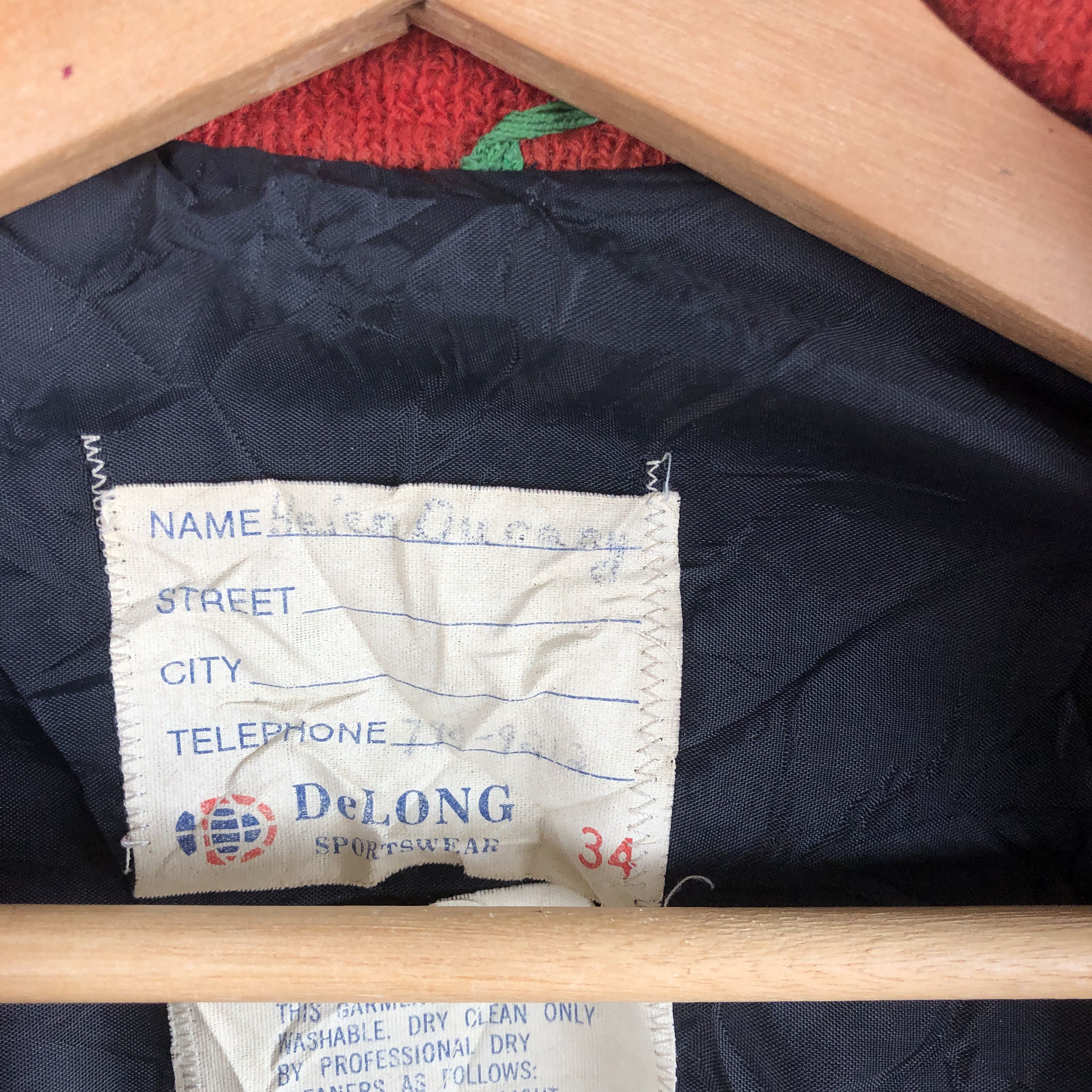 Delong Vintage DeLong Varsity Jackets H Letterman Wool Jacket Size US M / EU 48-50 / 2 - 8 Thumbnail