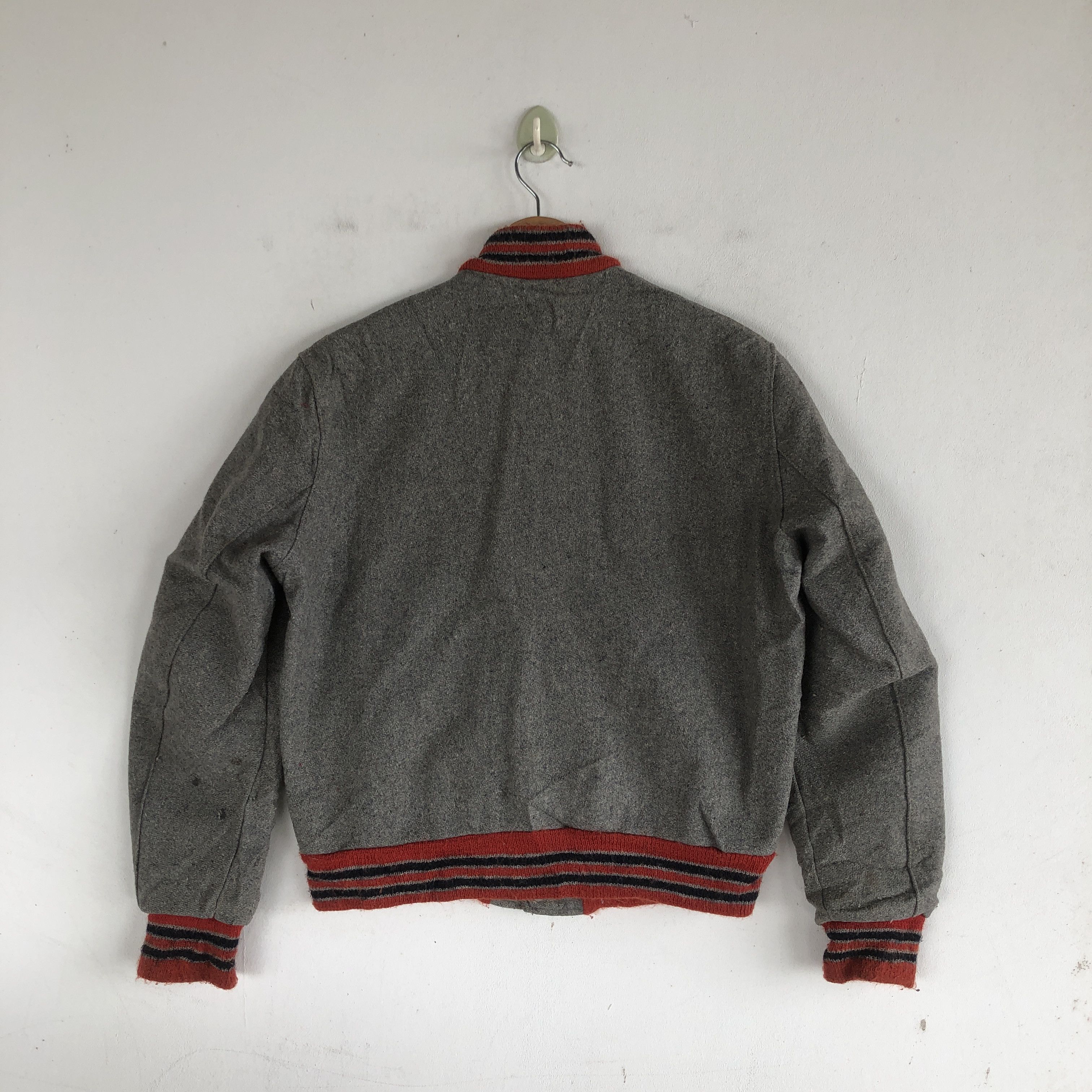 Delong Vintage DeLong Varsity Jackets H Letterman Wool Jacket Size US M / EU 48-50 / 2 - 2 Thumbnail