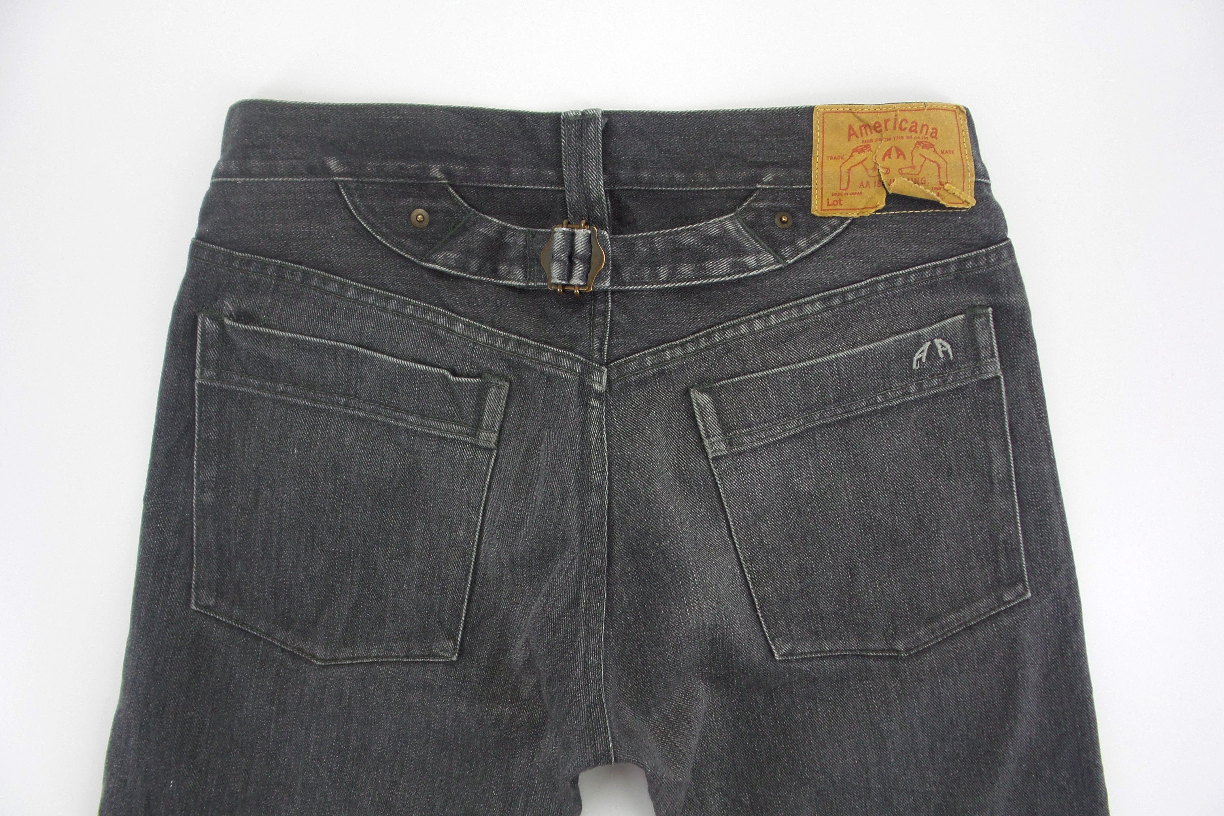 Japanese Brand Americana Buckle Back Jeans W31xL42.5 Size US 31 - 7 Thumbnail
