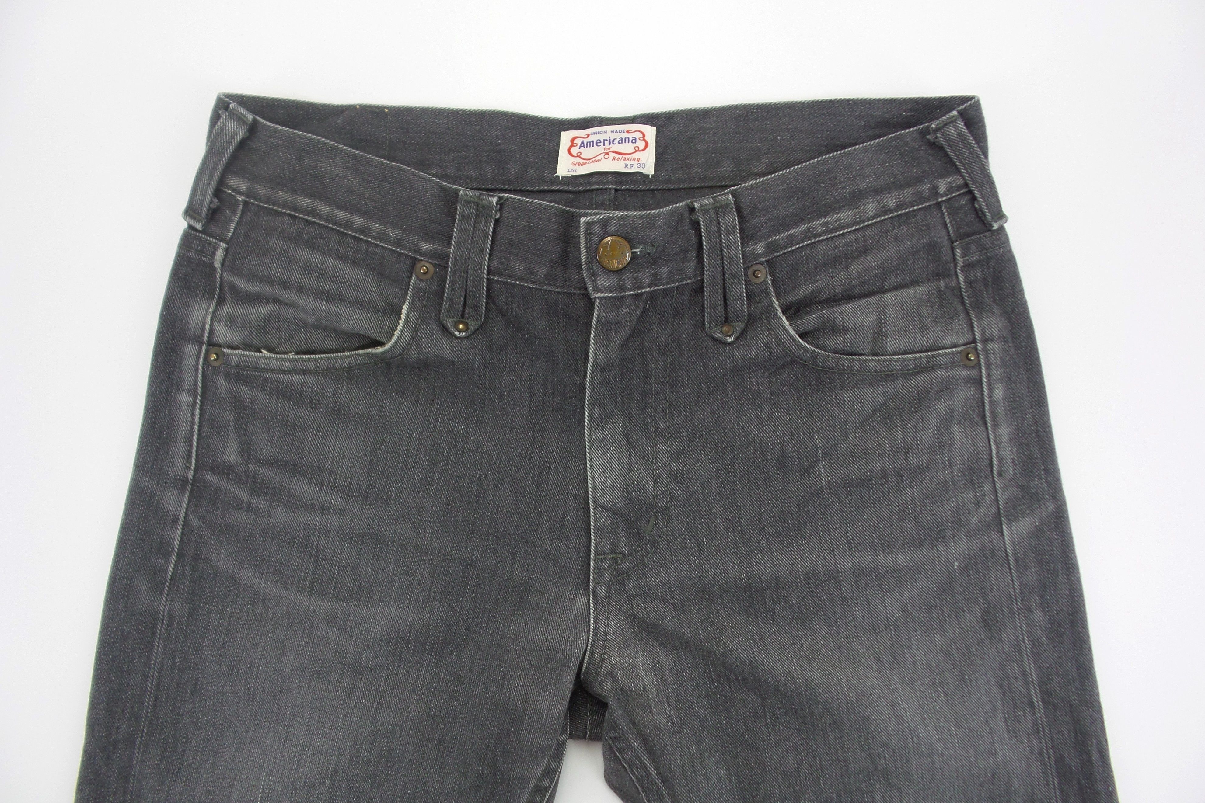 Japanese Brand Americana Buckle Back Jeans W31xL42.5 Size US 31 - 2 Thumbnail