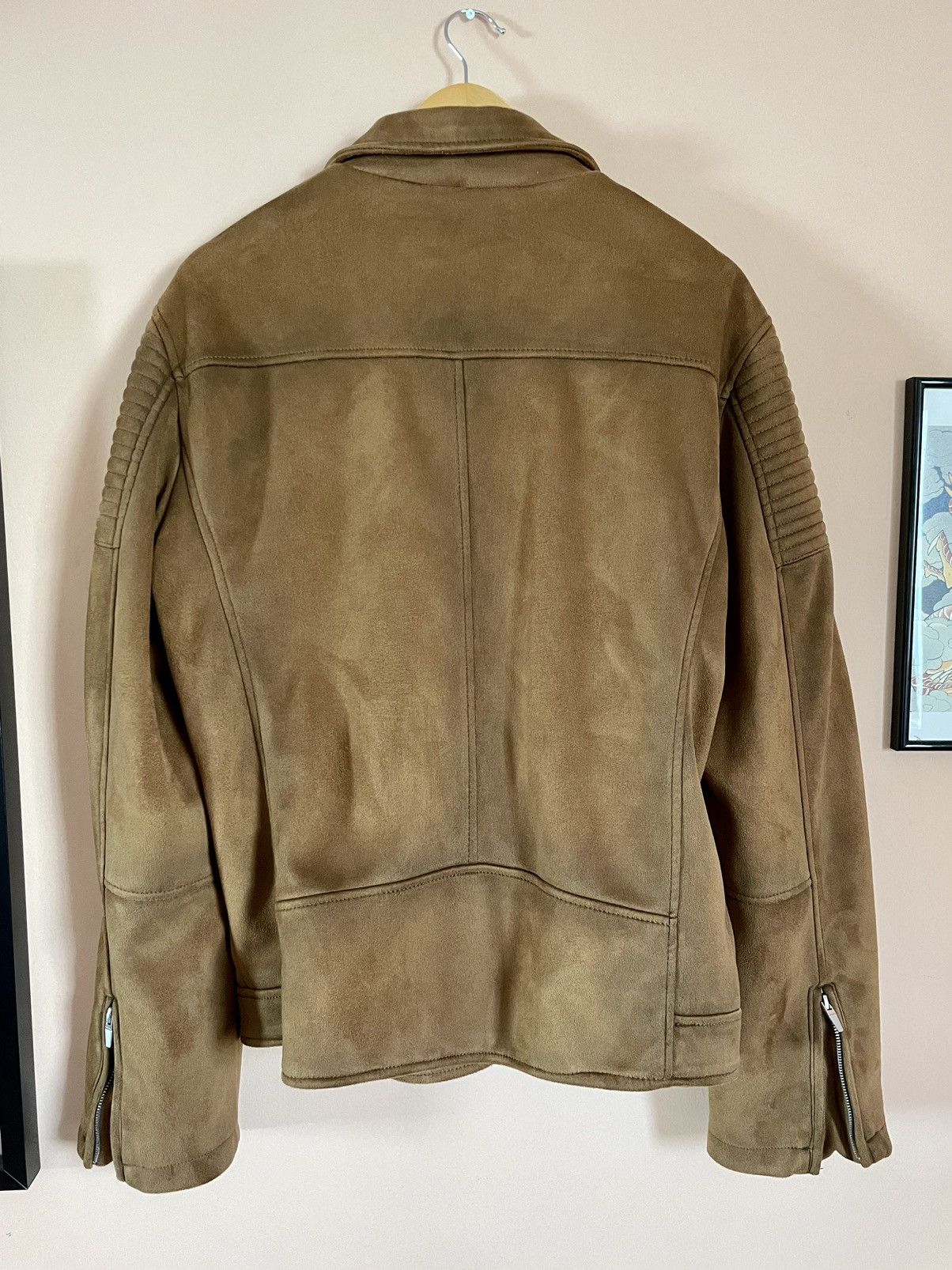 Zara Zara Biker vegan suede leather jacket similar to Balmain Size US L / EU 52-54 / 3 - 5 Thumbnail