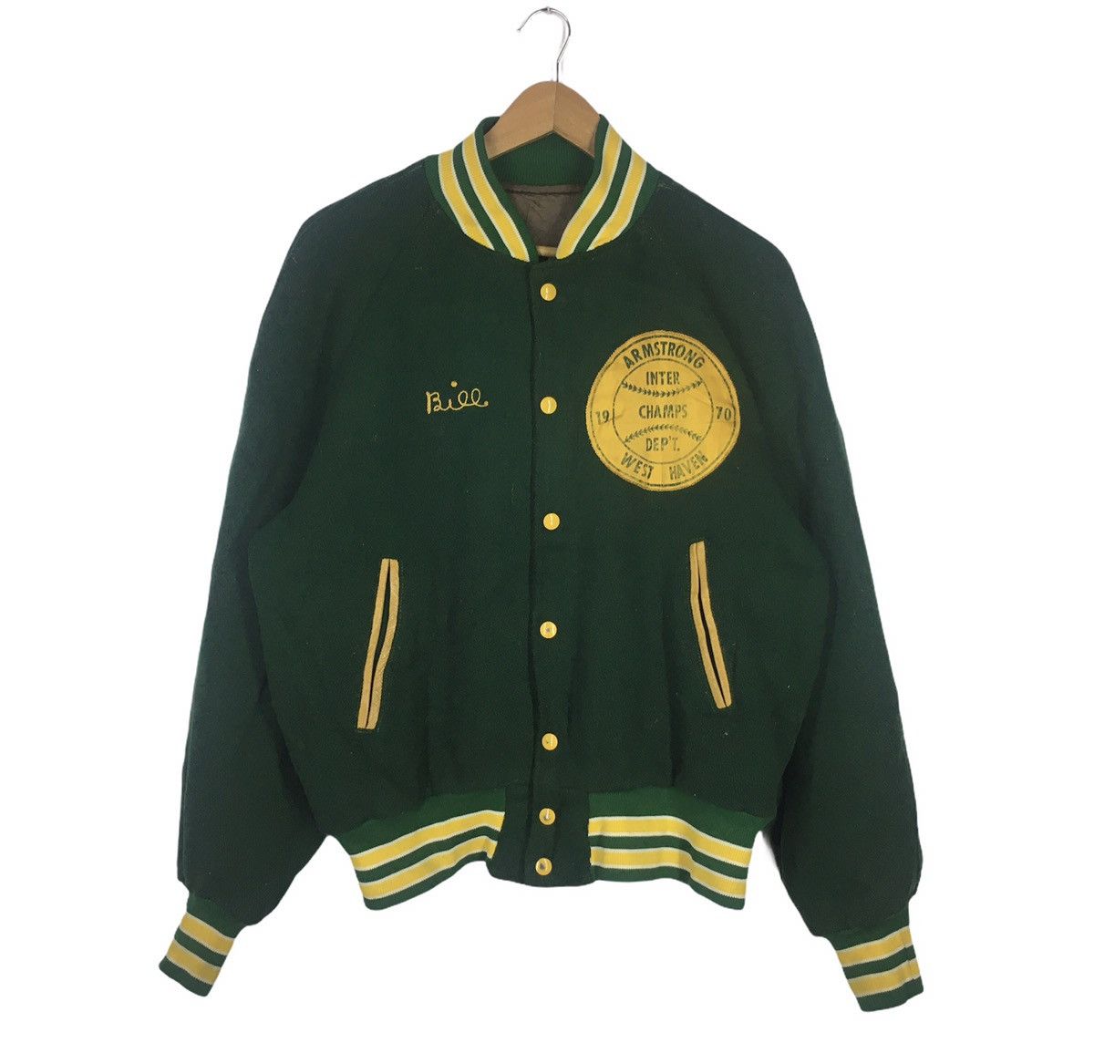 Vintage Vintage Varsity Jacket Nice Design Size US L / EU 52-54 / 3 - 1 Thumbnail
