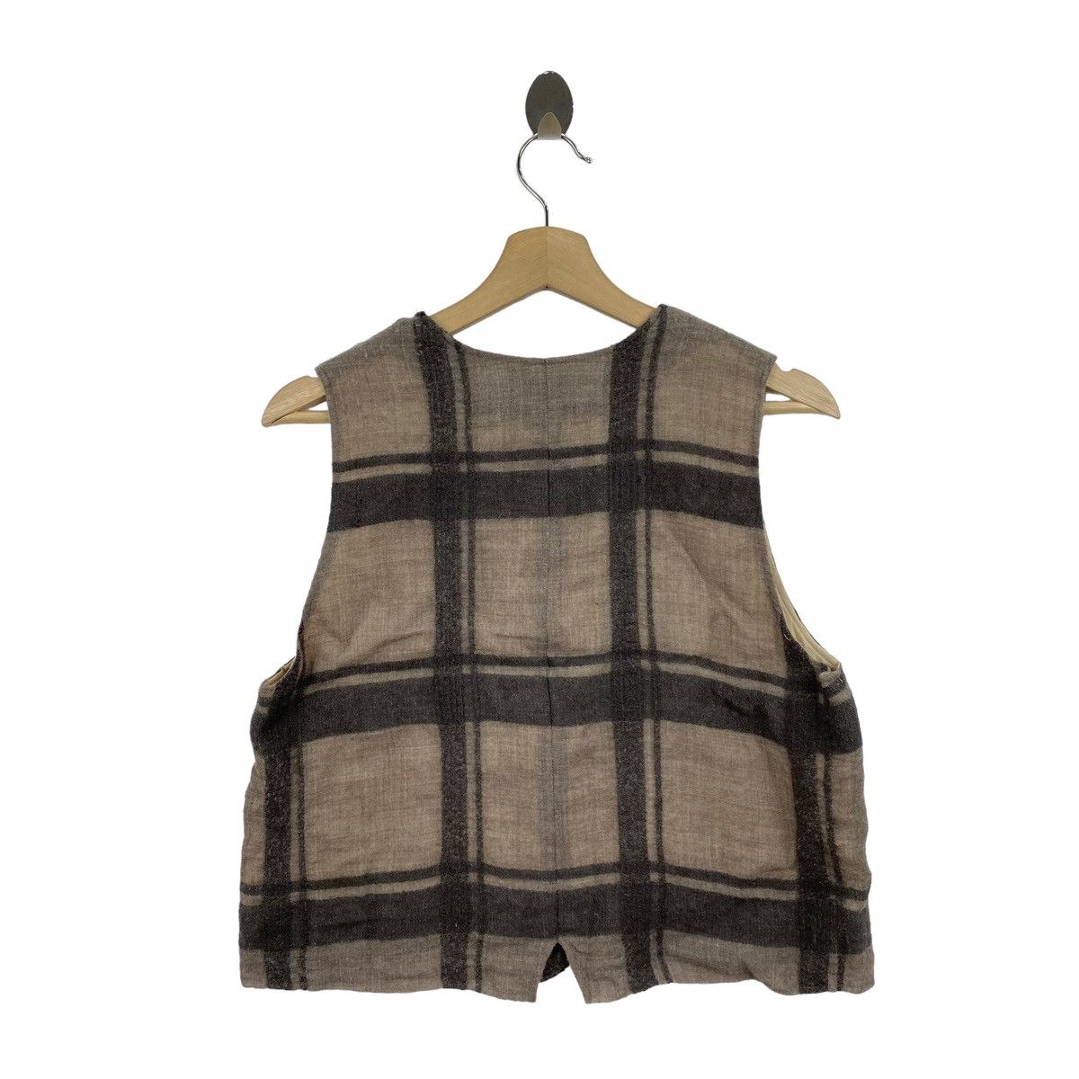 Japanese Brand TUMUGU Japanese Brand Check Tartan Brown Vest Size S / US 4 / IT 40 - 6 Thumbnail