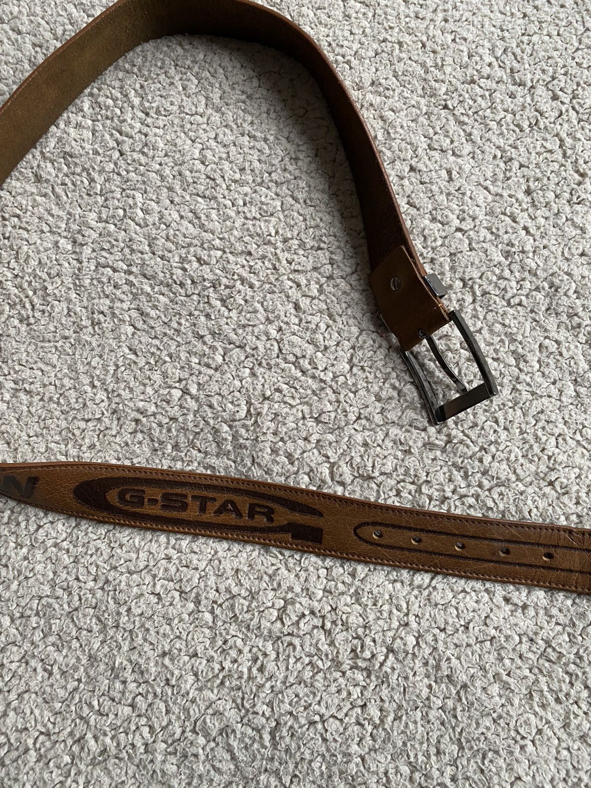 G-Star VINTAGE BROWN G-STAR RAW LEATHER BELT Size ONE SIZE - 2 Thumbnail