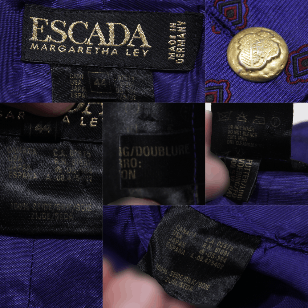 Escada 90S Pattern Silk Vest Vintage Size M / US 6-8 / IT 42-44 - 6 Thumbnail
