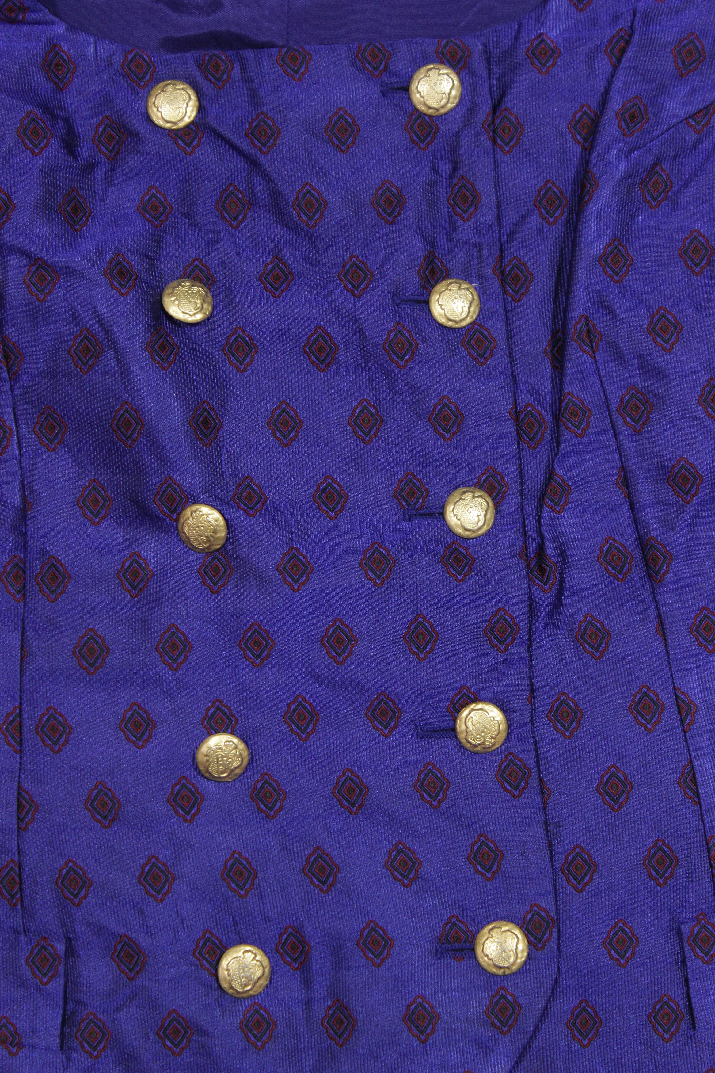 Escada 90S Pattern Silk Vest Vintage Size M / US 6-8 / IT 42-44 - 4 Thumbnail