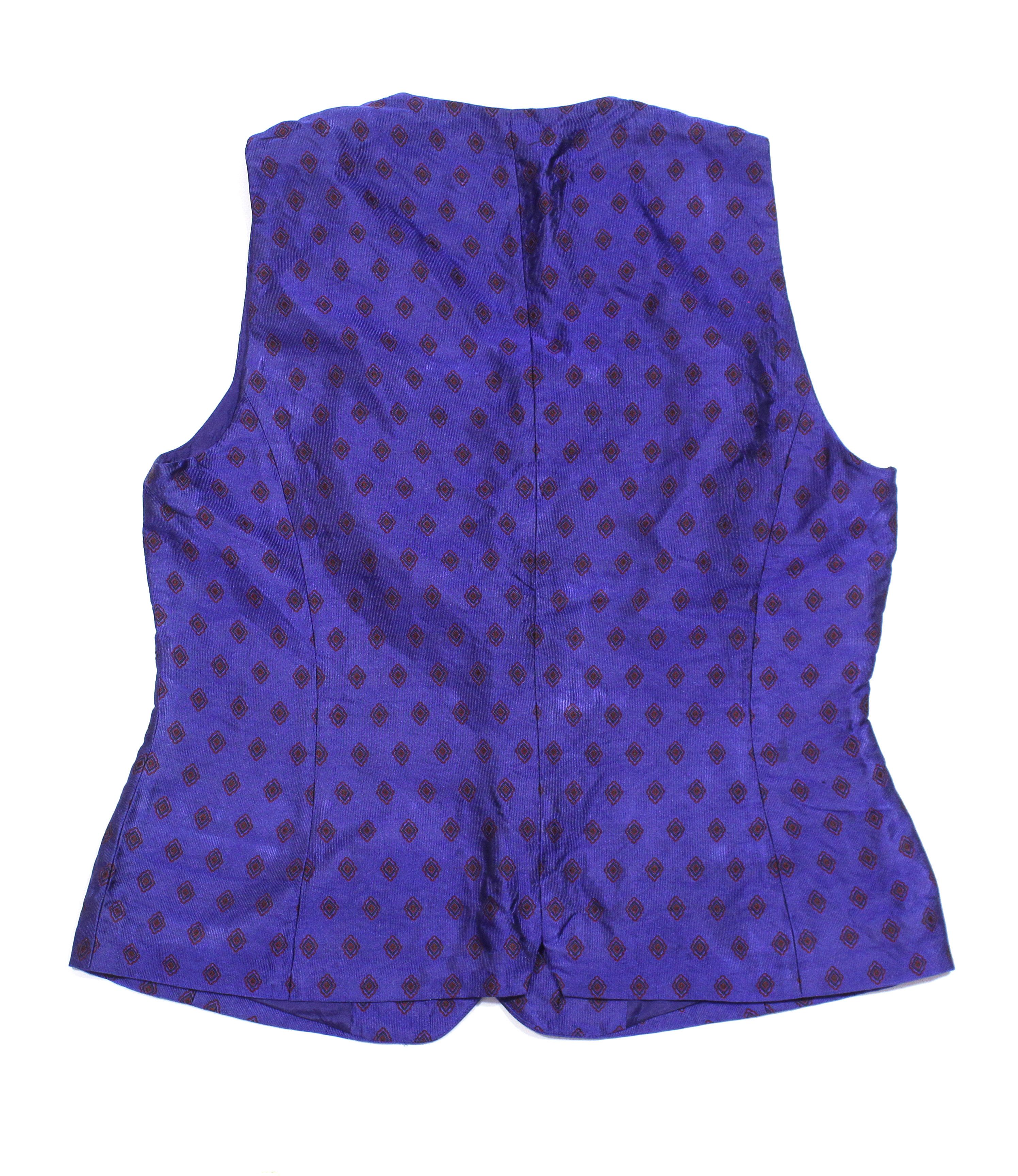 Escada 90S Pattern Silk Vest Vintage Size M / US 6-8 / IT 42-44 - 2 Thumbnail