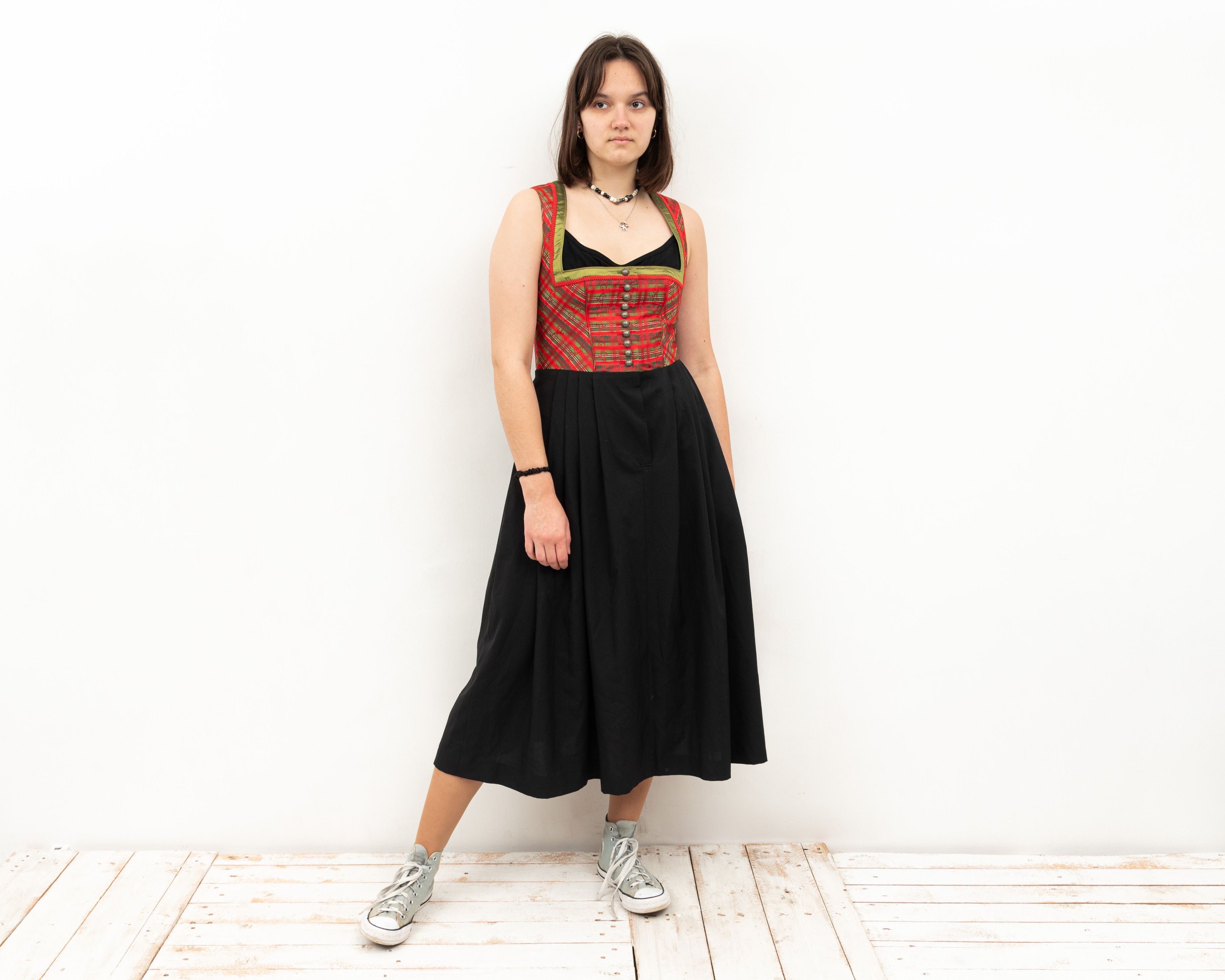 Other × Vintage ALPHORN Trachten Maxi Dress Square Neck Oktoberfest Size M / US 6-8 / IT 42-44 - 1 Thumbnail