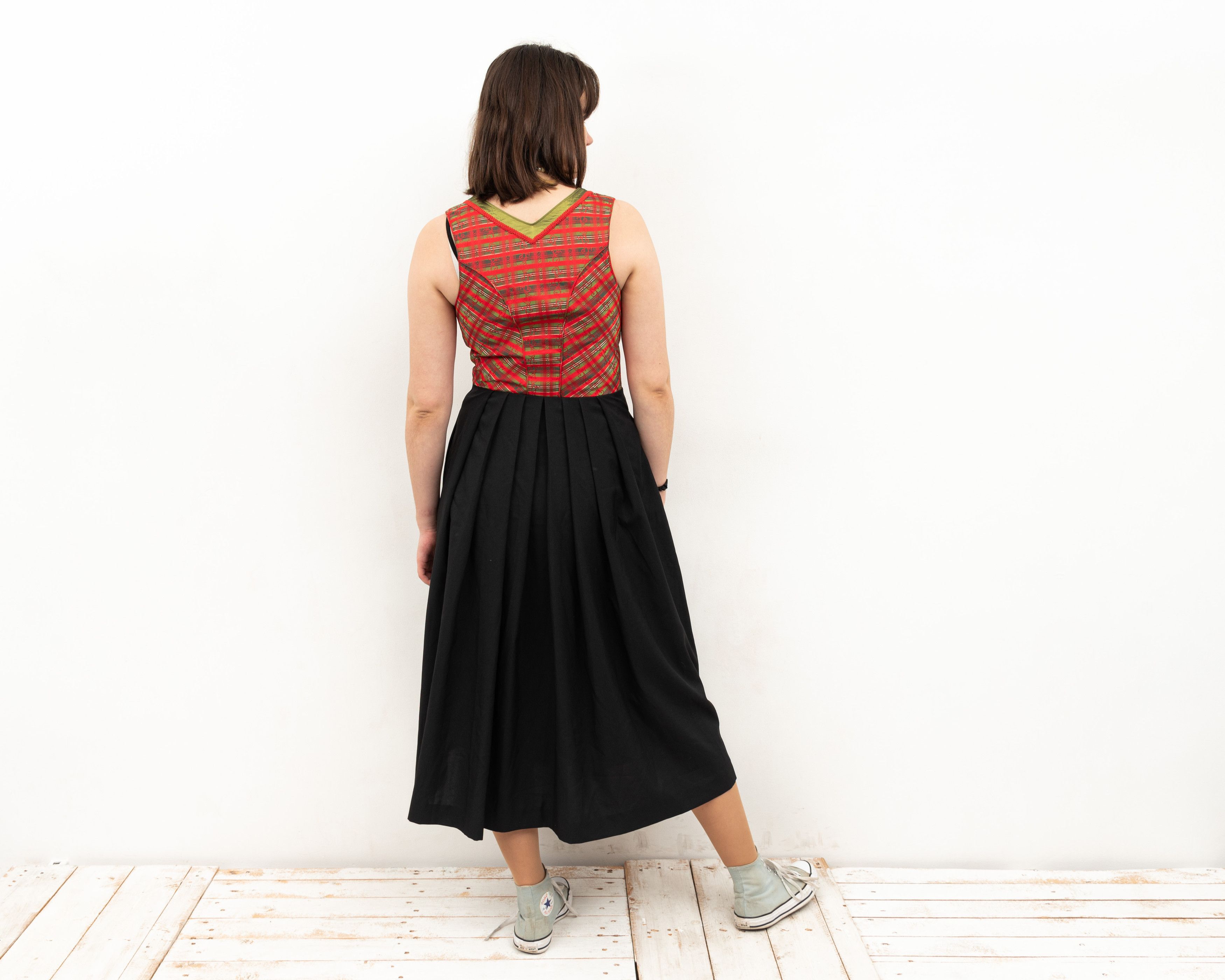 Other × Vintage ALPHORN Trachten Maxi Dress Square Neck Oktoberfest Size M / US 6-8 / IT 42-44 - 6 Thumbnail