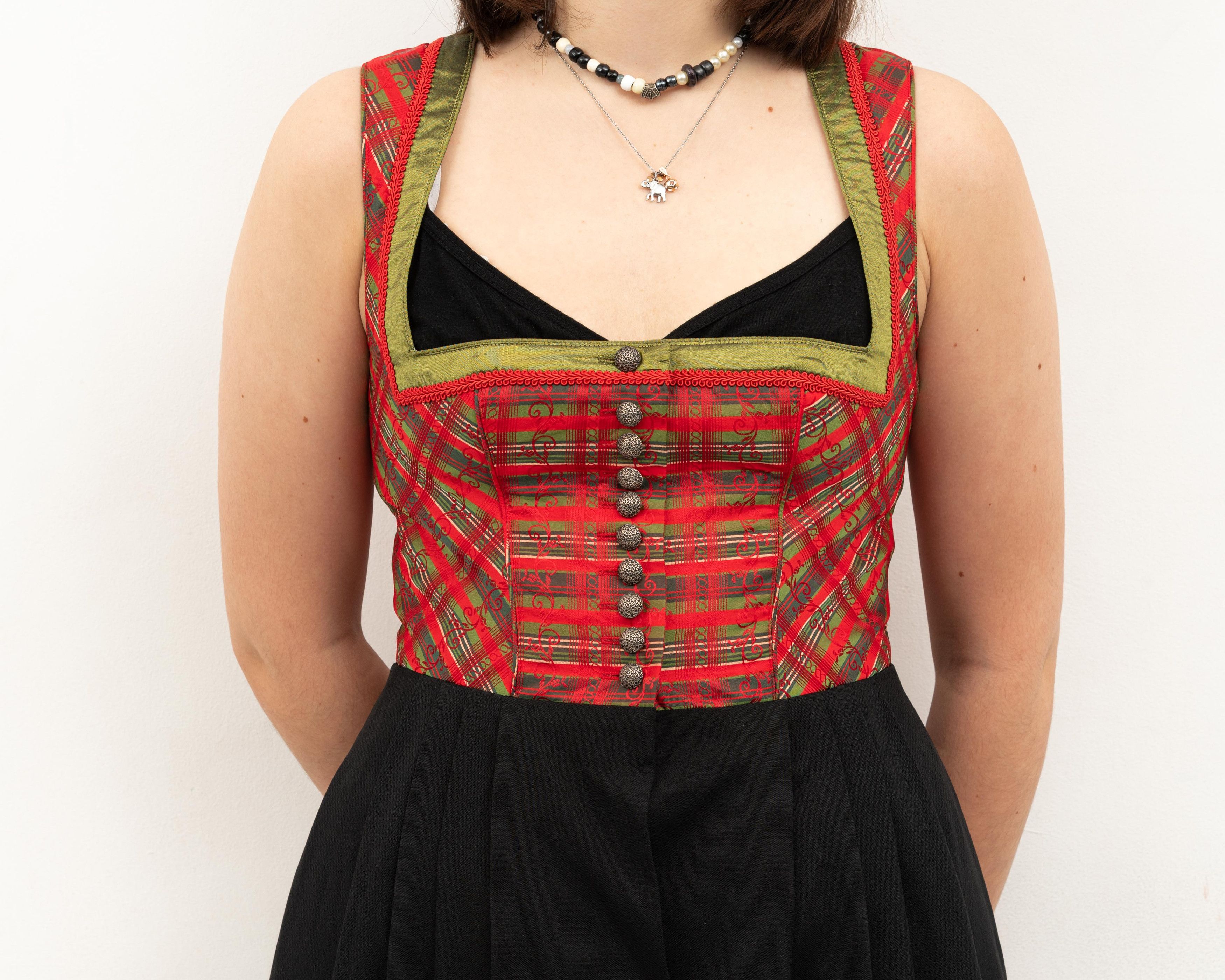 Other × Vintage ALPHORN Trachten Maxi Dress Square Neck Oktoberfest Size M / US 6-8 / IT 42-44 - 3 Thumbnail
