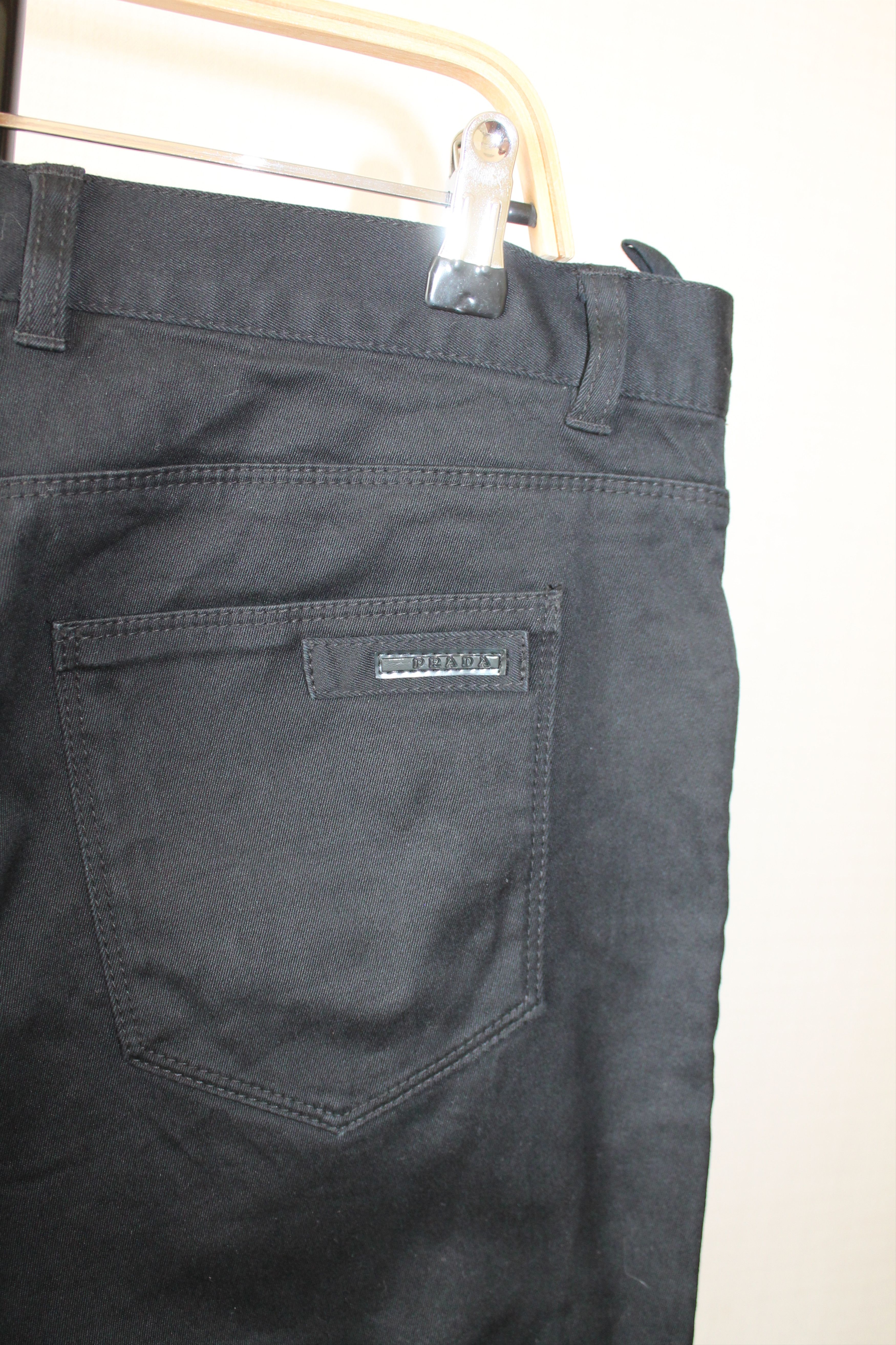 Prada PRADA Black Slim Fit Stretch Denim Pants W36 Ins 33 Size US 36 / EU 52 - 7 Thumbnail