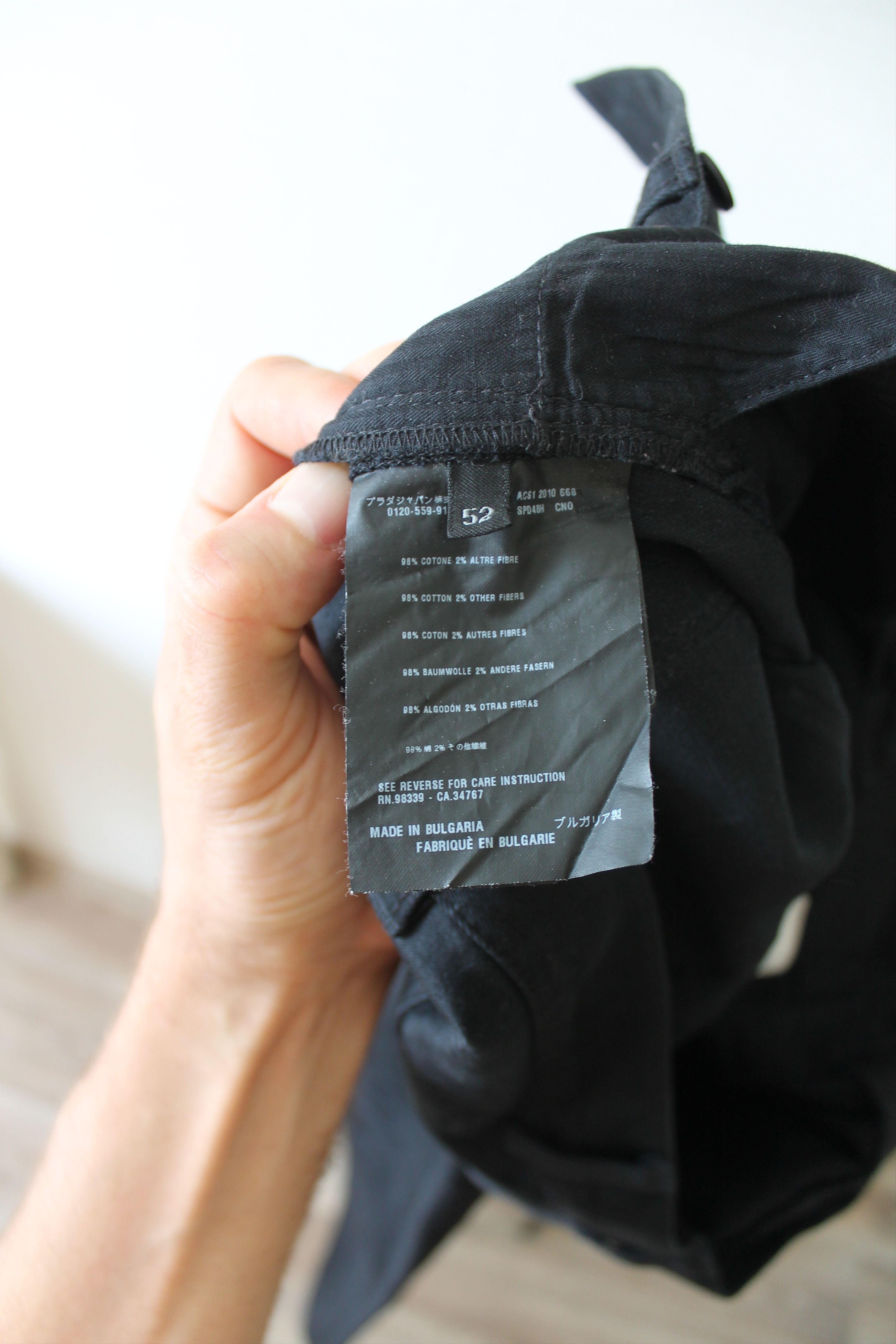 Prada PRADA Black Slim Fit Stretch Denim Pants W36 Ins 33 Size US 36 / EU 52 - 11 Thumbnail