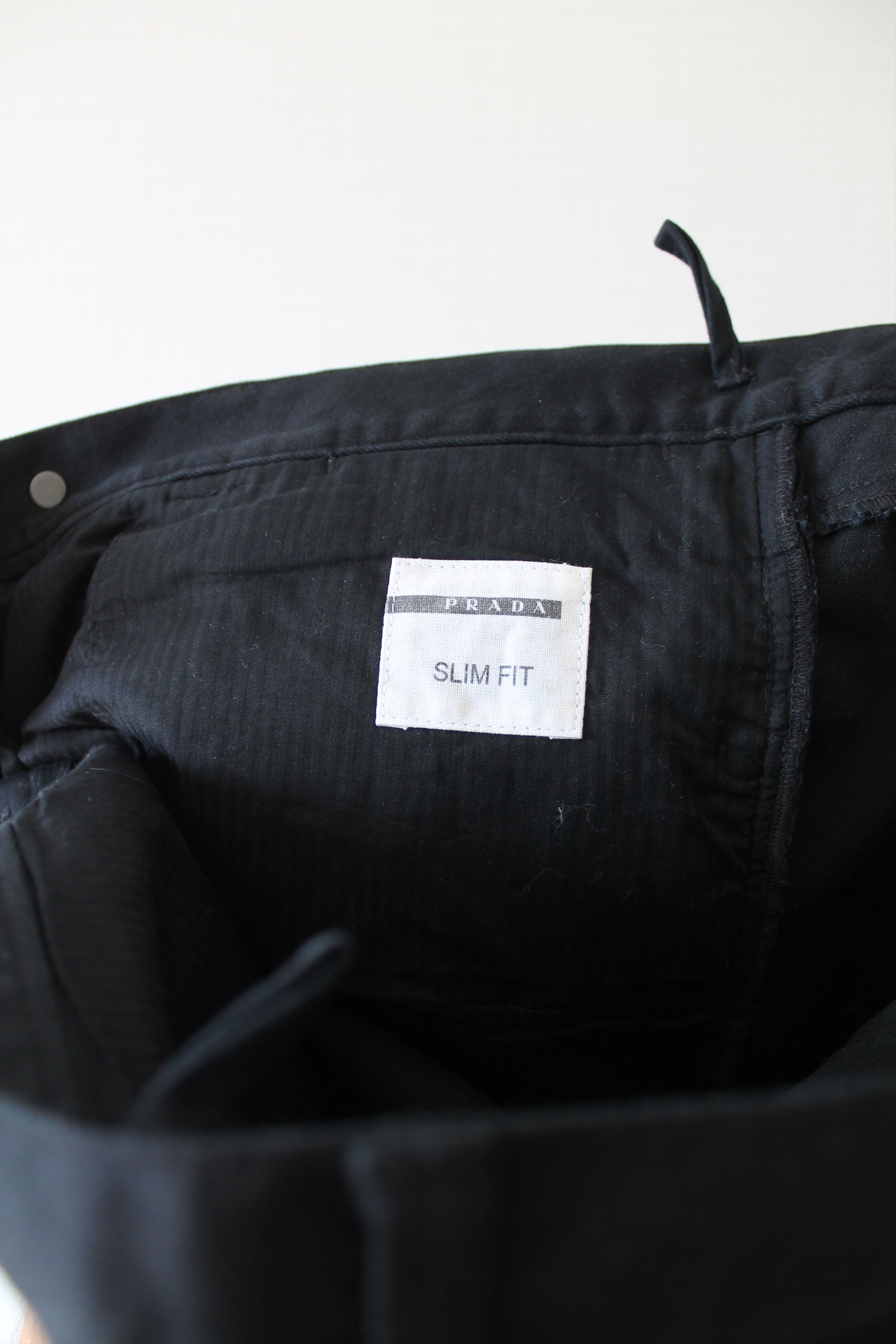 Prada PRADA Black Slim Fit Stretch Denim Pants W36 Ins 33 Size US 36 / EU 52 - 10 Thumbnail