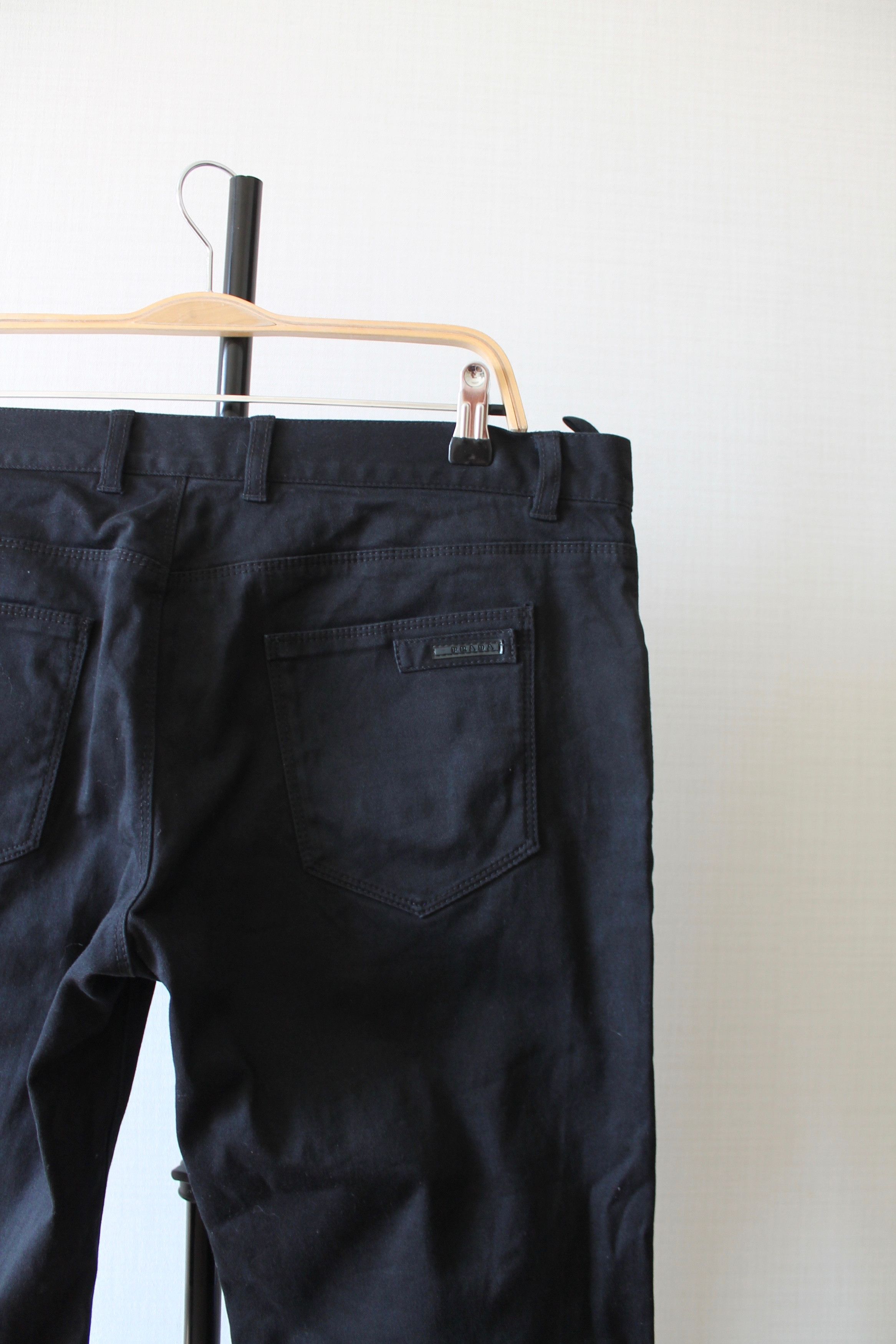 Prada PRADA Black Slim Fit Stretch Denim Pants W36 Ins 33 Size US 36 / EU 52 - 5 Thumbnail