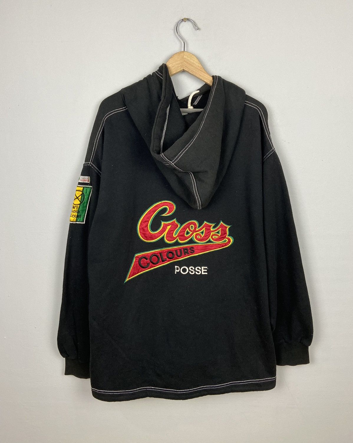 Cross Colours × Rap Tees × Vintage Vintage 90s Cross Colours Hiphop Raptees Streetwear Hoodie Size US XL / EU 56 / 4 - 7 Thumbnail