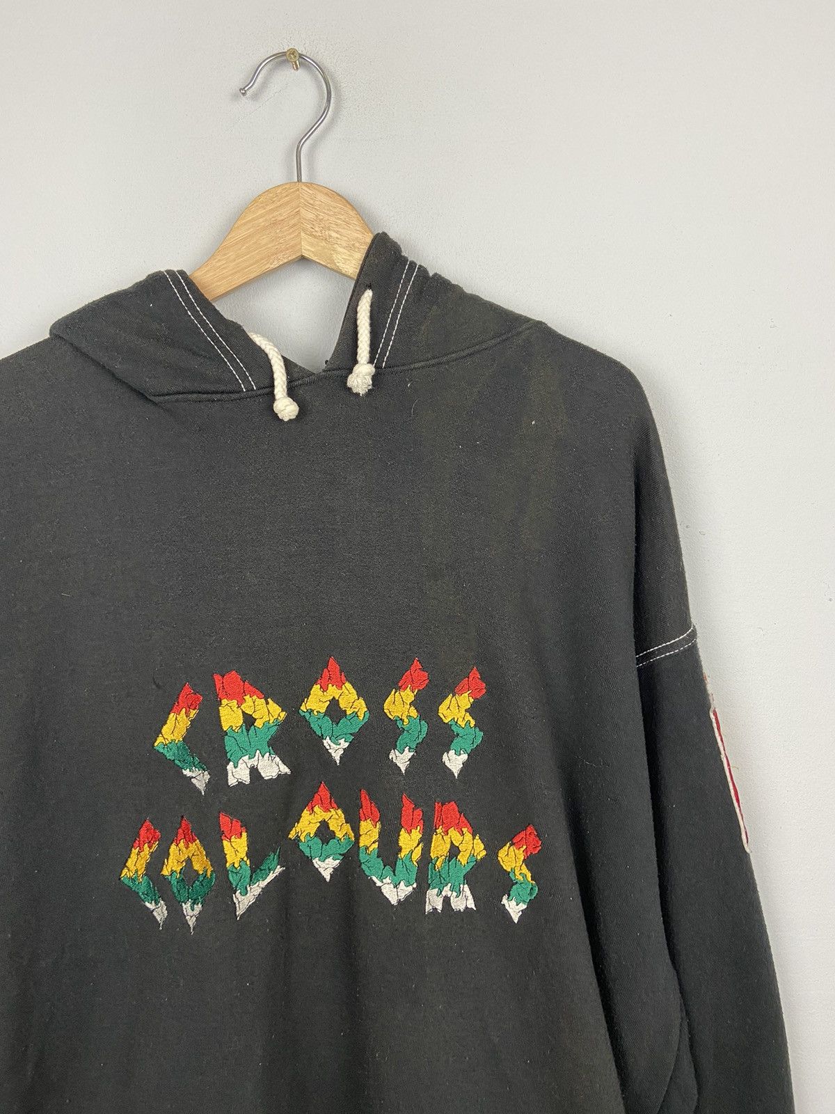 Cross Colours × Rap Tees × Vintage Vintage 90s Cross Colours Hiphop Raptees Streetwear Hoodie Size US XL / EU 56 / 4 - 2 Thumbnail