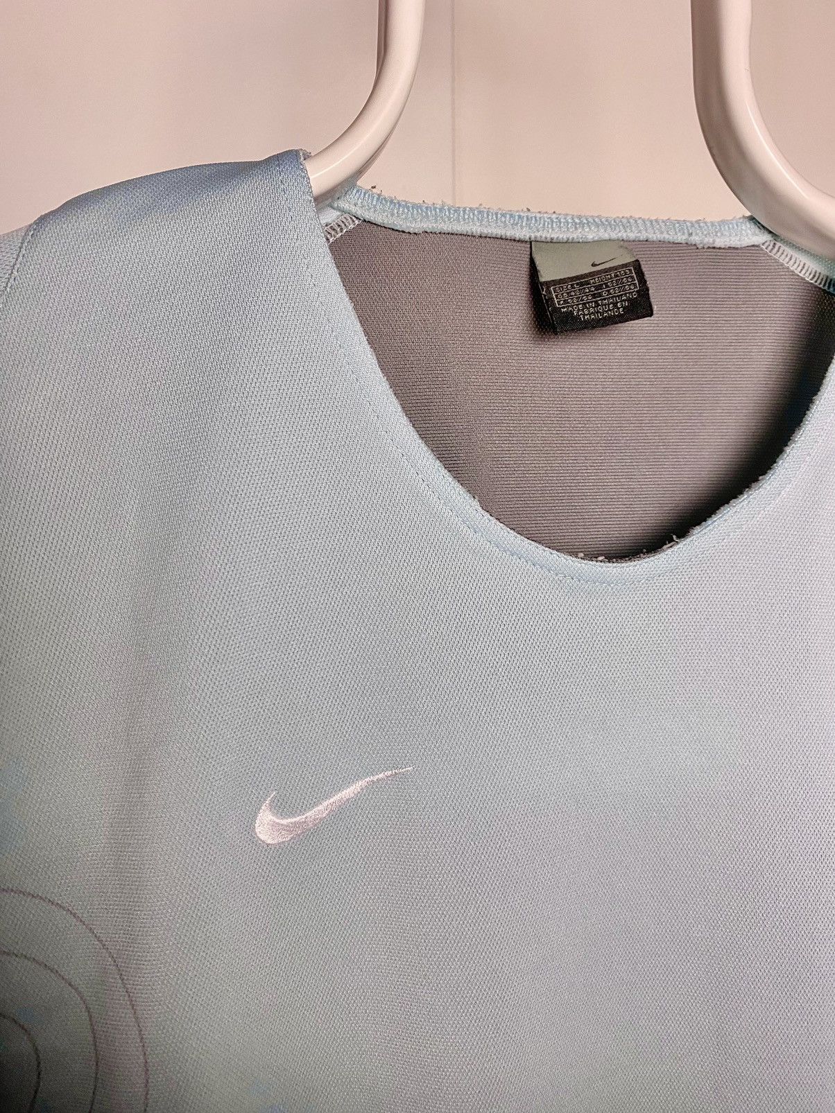 Nike × Vintage Nike TN t-shirt vintage baby blue grey tuned 2000s Size US L / EU 52-54 / 3 - 2 Thumbnail