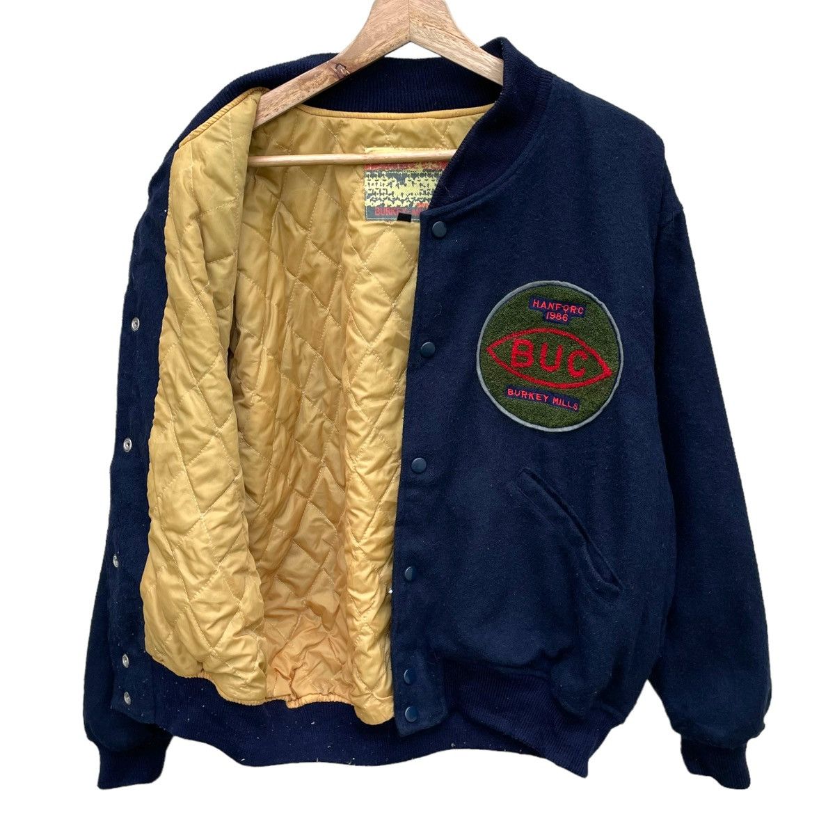 Japanese Brand 💥80s Burkey Mill Hanford Wool Bomber Varsity Size US L / EU 52-54 / 3 - 5 Thumbnail