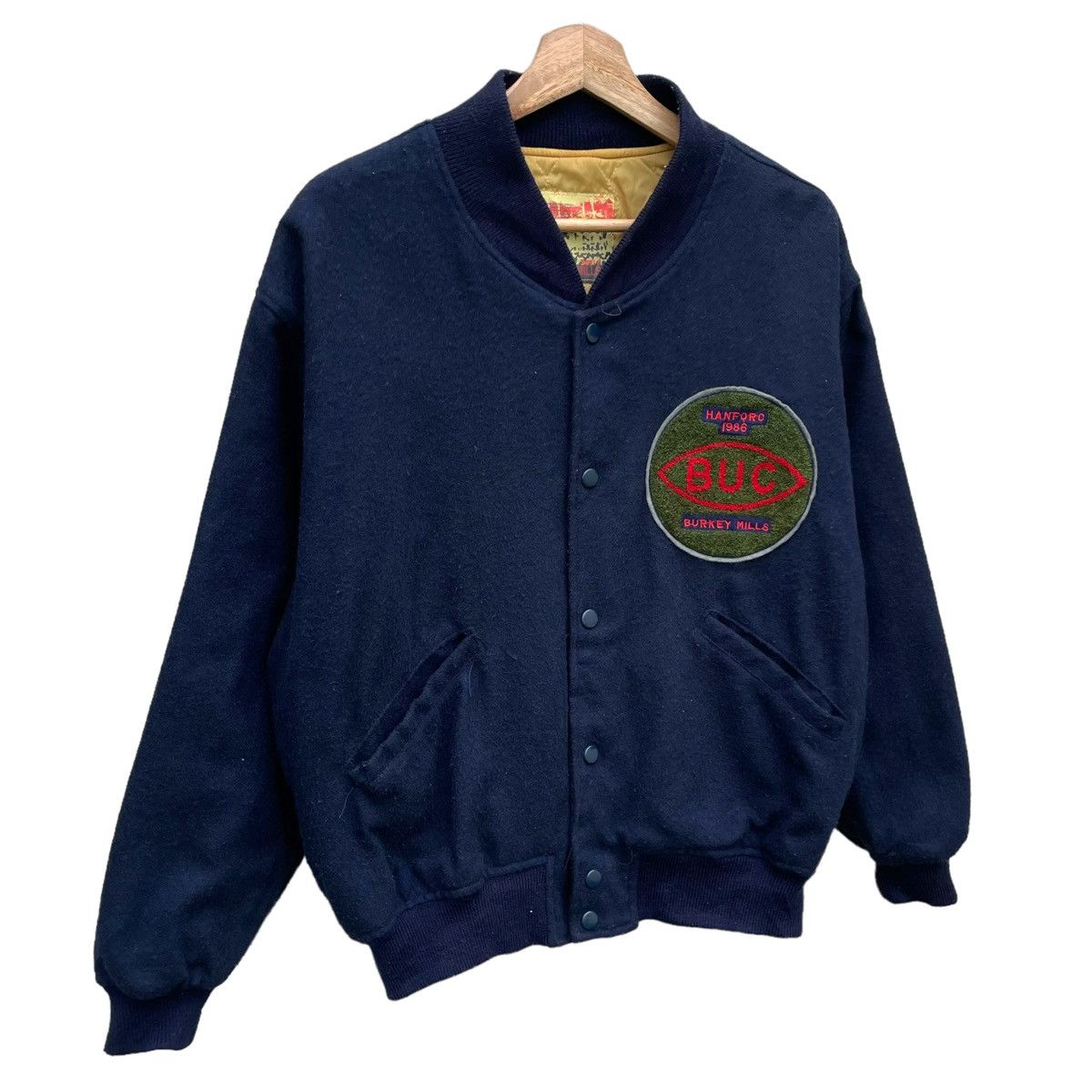 Japanese Brand 💥80s Burkey Mill Hanford Wool Bomber Varsity Size US L / EU 52-54 / 3 - 2 Thumbnail