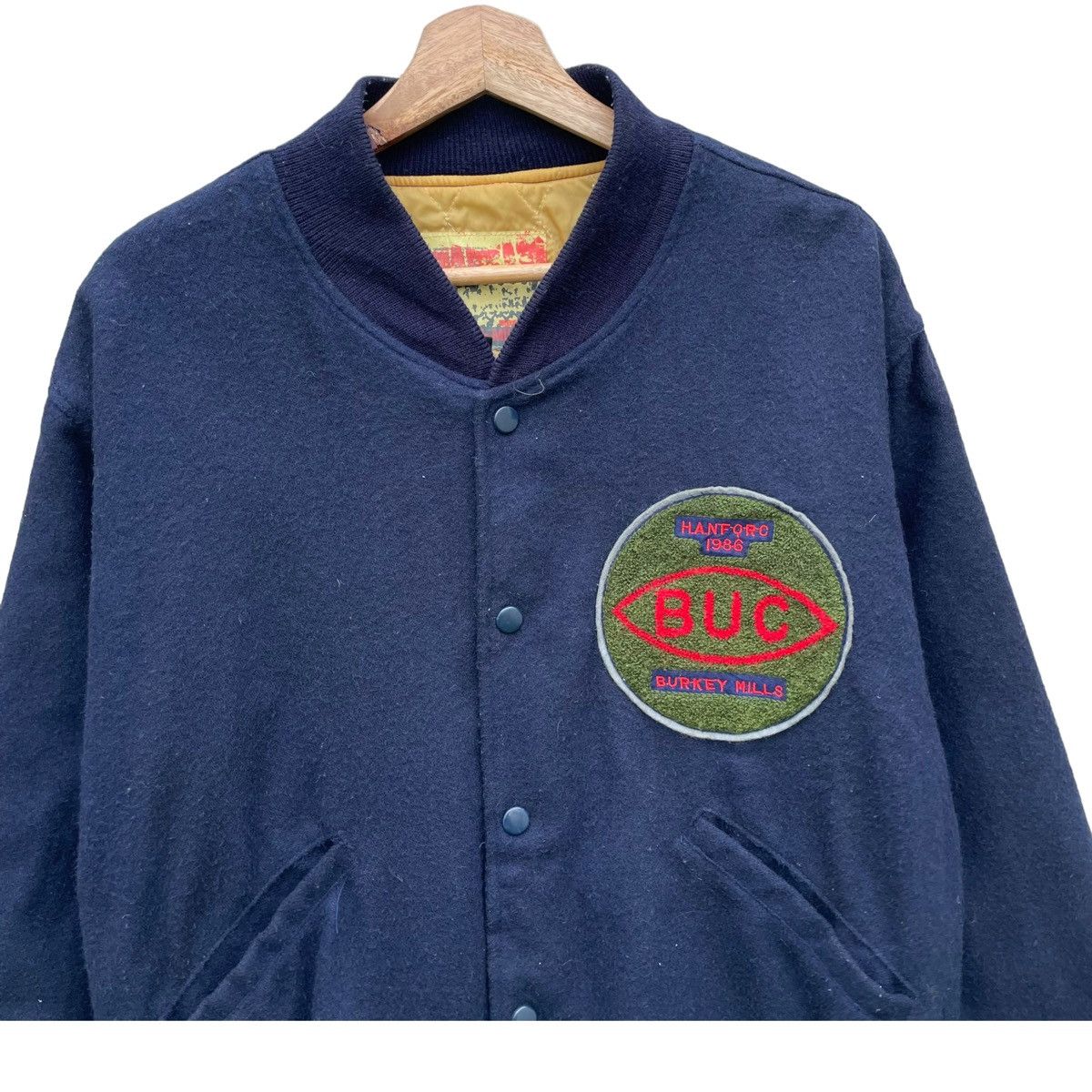 Japanese Brand 💥80s Burkey Mill Hanford Wool Bomber Varsity Size US L / EU 52-54 / 3 - 4 Thumbnail