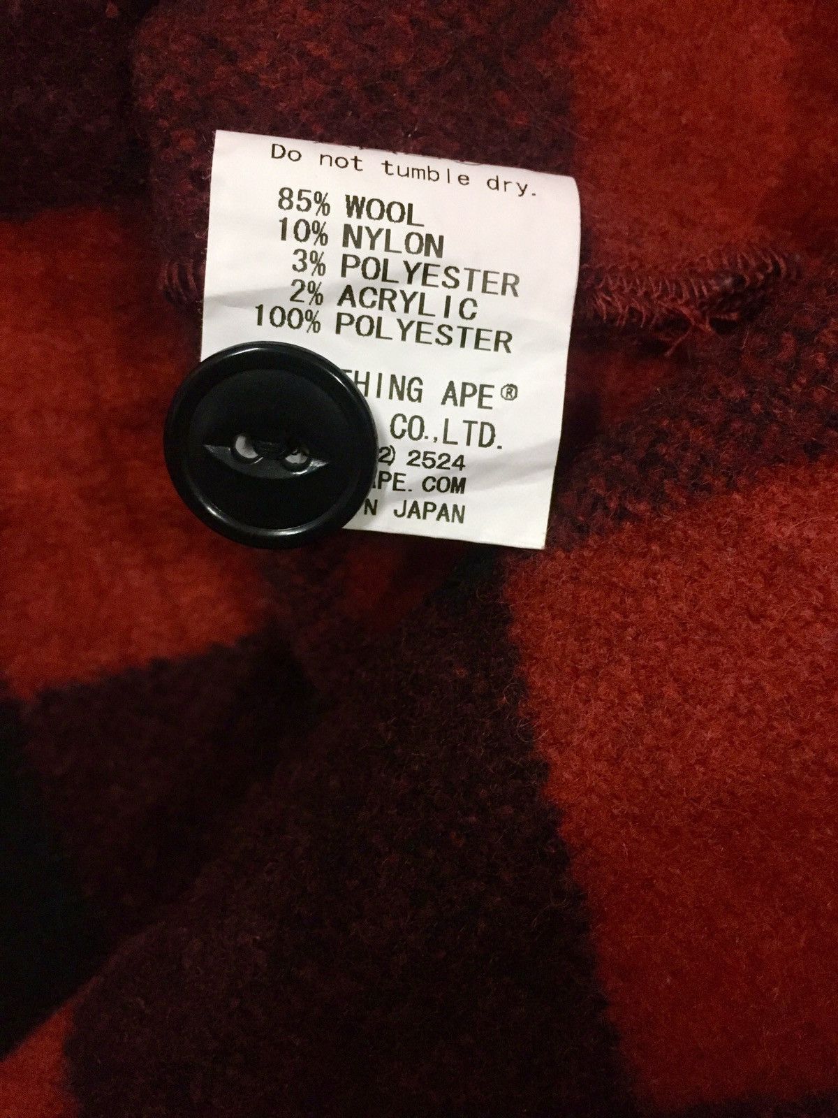 Bape Rare Design Vintage A Bathing Ape Checkered Wool Shirt 2000s Size US M / EU 48-50 / 2 - 7 Thumbnail