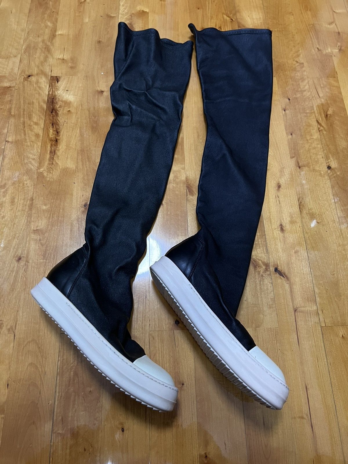 Rick Owens Rick owens mainline leather thigh high stocking sz36 Size US 6 / IT 36 - 3 Thumbnail