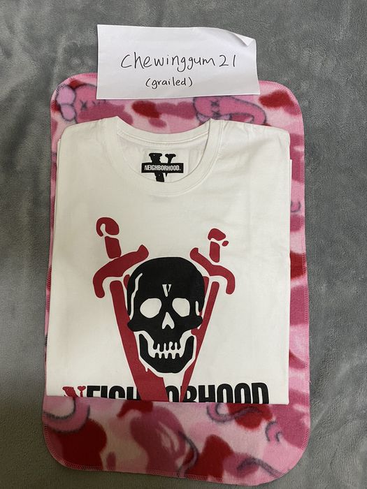 Neighborhood Vlone x Neighborhood Skull Tee T-shirt | Grailed