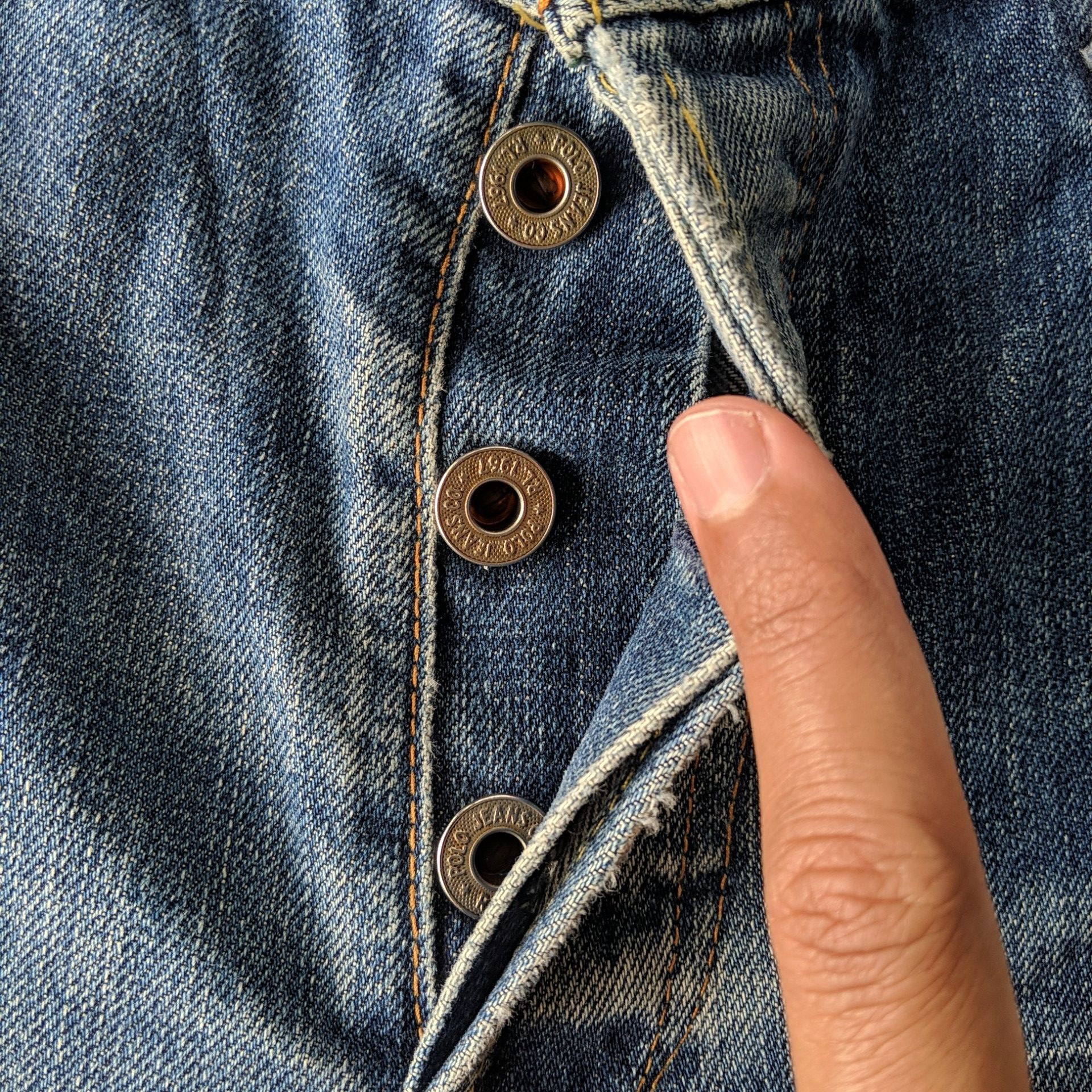 Japanese Brand W34🔥Vintage Polo Ralph Distressed Faded Denim Jeans Pants Size US 34 / EU 50 - 13 Thumbnail