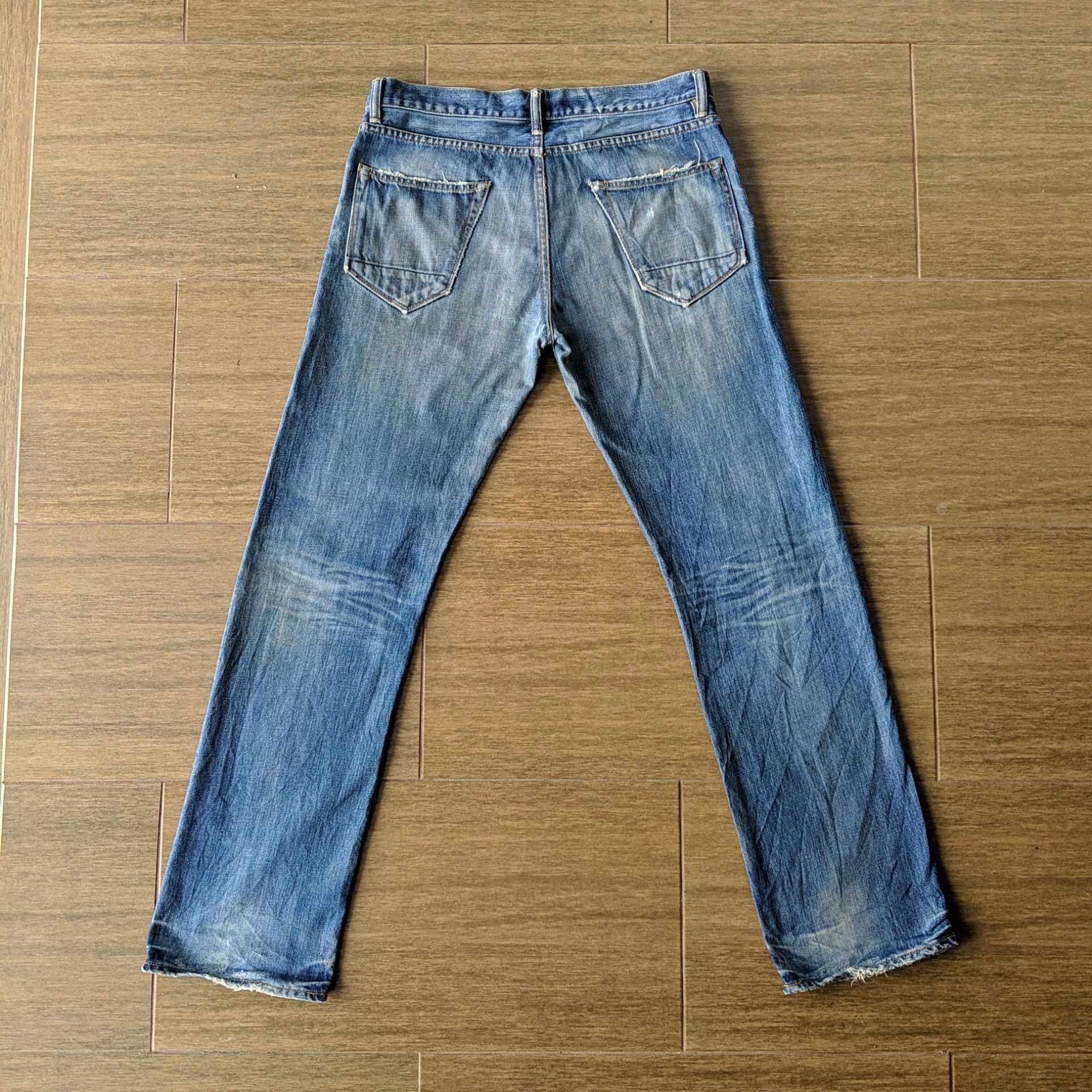 Japanese Brand W34🔥Vintage Polo Ralph Distressed Faded Denim Jeans Pants Size US 34 / EU 50 - 9 Thumbnail