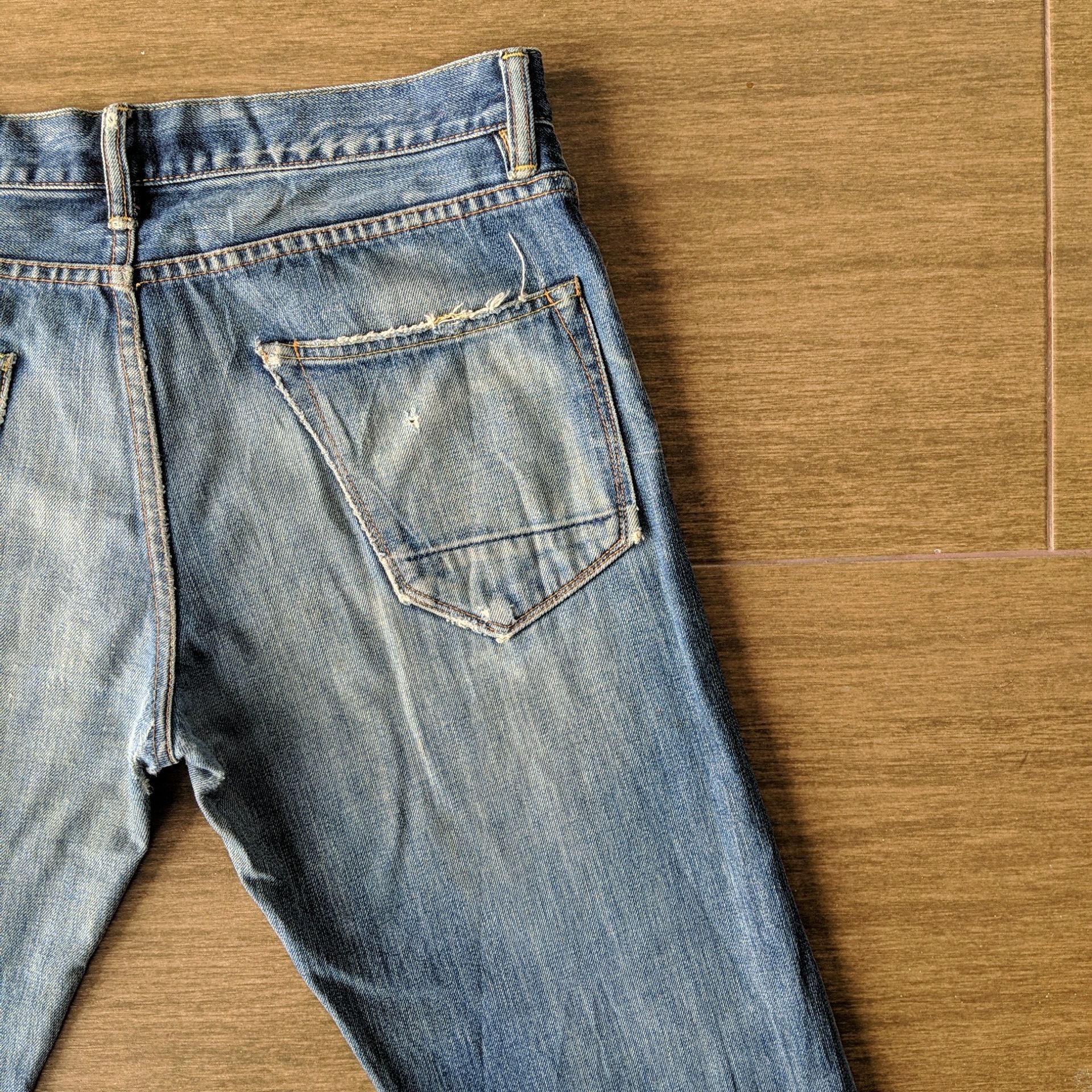 Japanese Brand W34🔥Vintage Polo Ralph Distressed Faded Denim Jeans Pants Size US 34 / EU 50 - 12 Thumbnail
