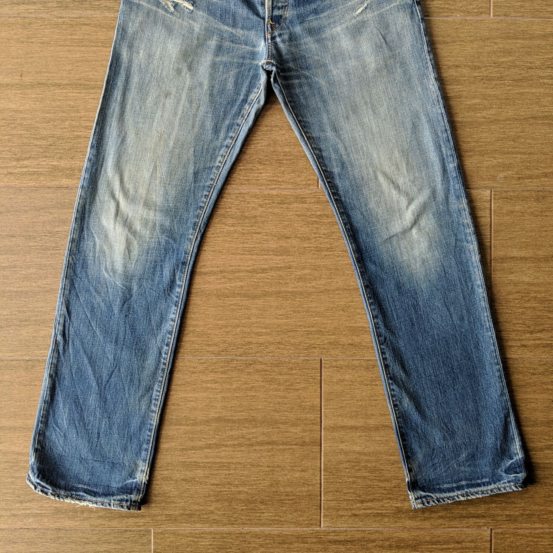 Japanese Brand W34🔥Vintage Polo Ralph Distressed Faded Denim Jeans Pants Size US 34 / EU 50 - 5 Thumbnail