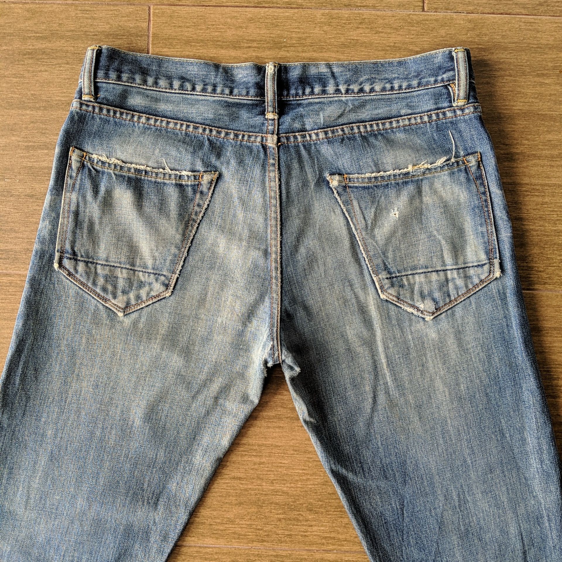 Japanese Brand W34🔥Vintage Polo Ralph Distressed Faded Denim Jeans Pants Size US 34 / EU 50 - 10 Thumbnail