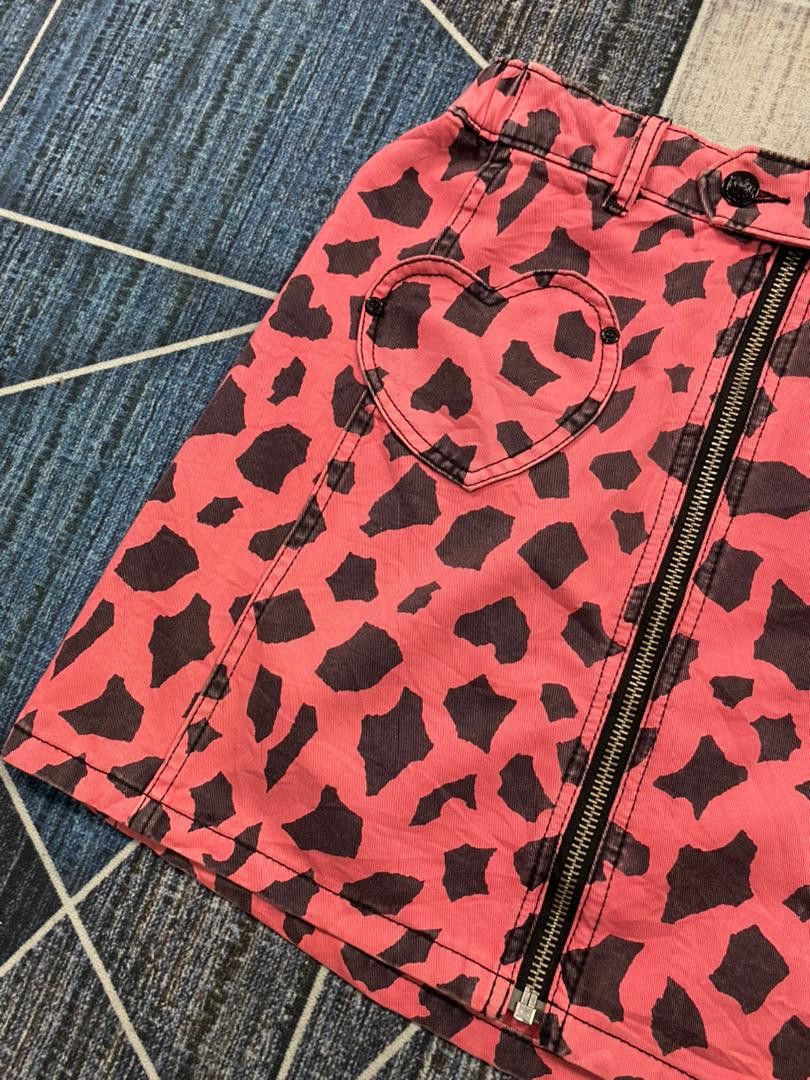 If Six Was Nine × Japanese Brand × Le Grande Bleu (L.G.B.) RNA LEOPARD PRINT SKIRT BLACK PINK HARAJUKU STYLE (W28-32) Size 28" / US 6 / IT 42 - 3 Thumbnail