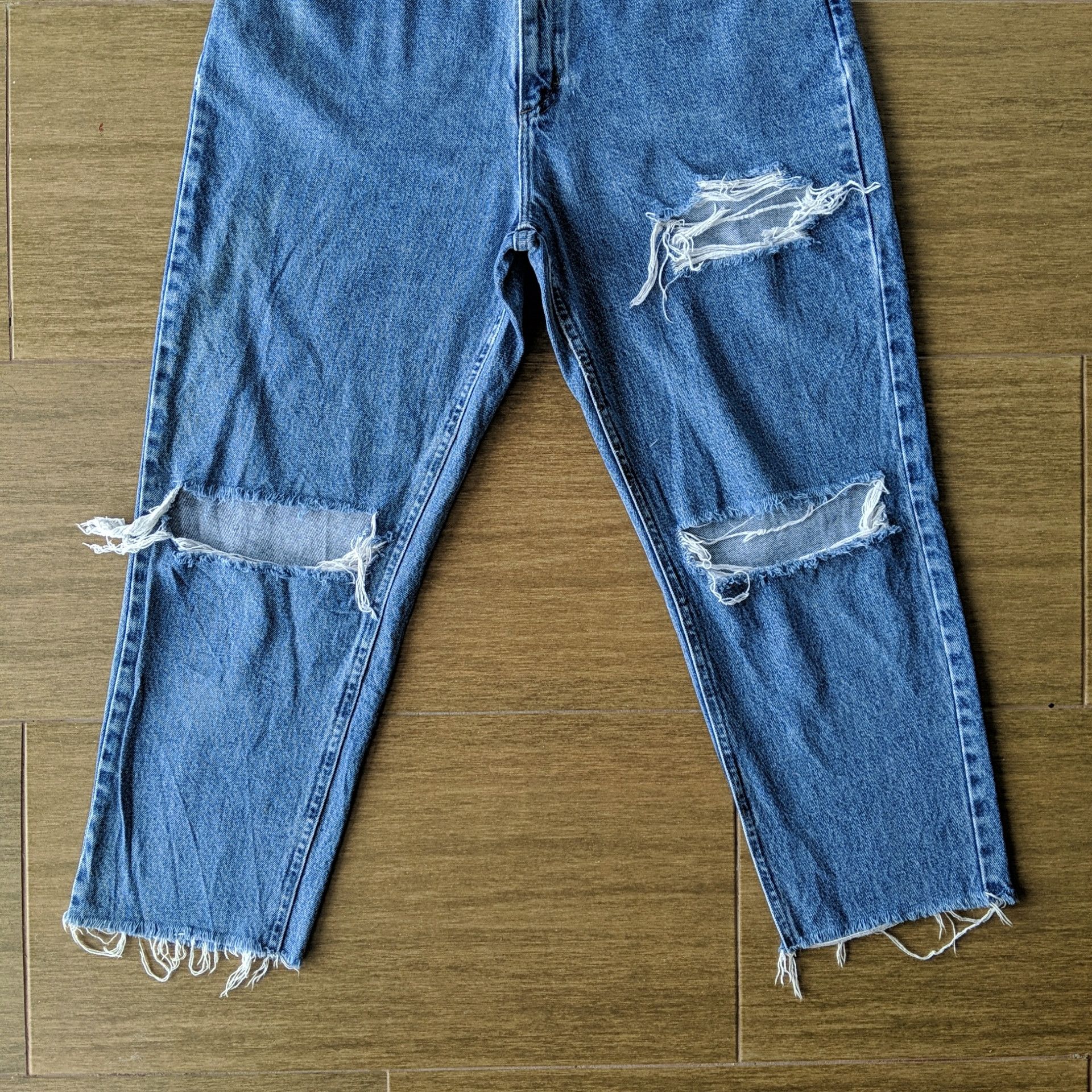 Japanese Brand Vintage Lee w30x26 Distressed Cut Denim Jeans Pants Size US 30 / EU 46 - 5 Thumbnail