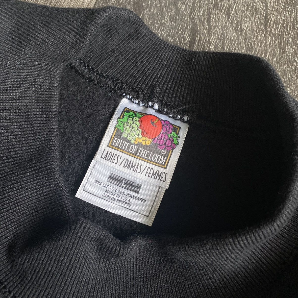 Other Vintage 90s Fruit of The Loom Black Blank Crewneck Pullover Size US S / EU 44-46 / 1 - 2 Thumbnail