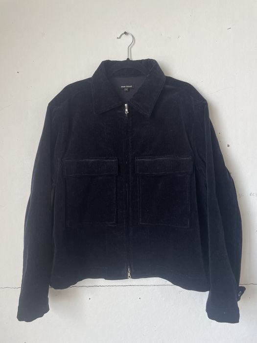 Evan Kinori Navy Corduroy Zip Jacket AW20 | Grailed