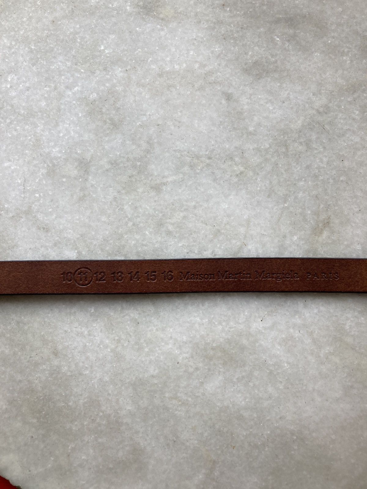Maison Margiela Authentic Margiela Brown Skinny Belt Rose Gold Buckle Size 32 - 5 Thumbnail