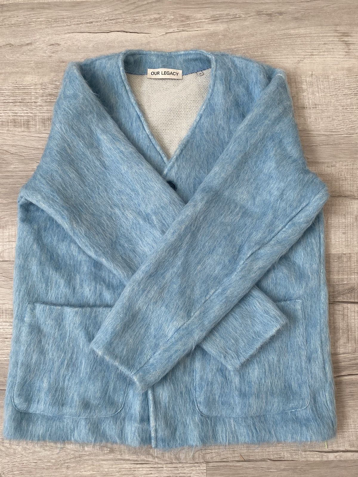 Our Legacy Our Legacy Baby Blue Mohair Cardigan | Grailed