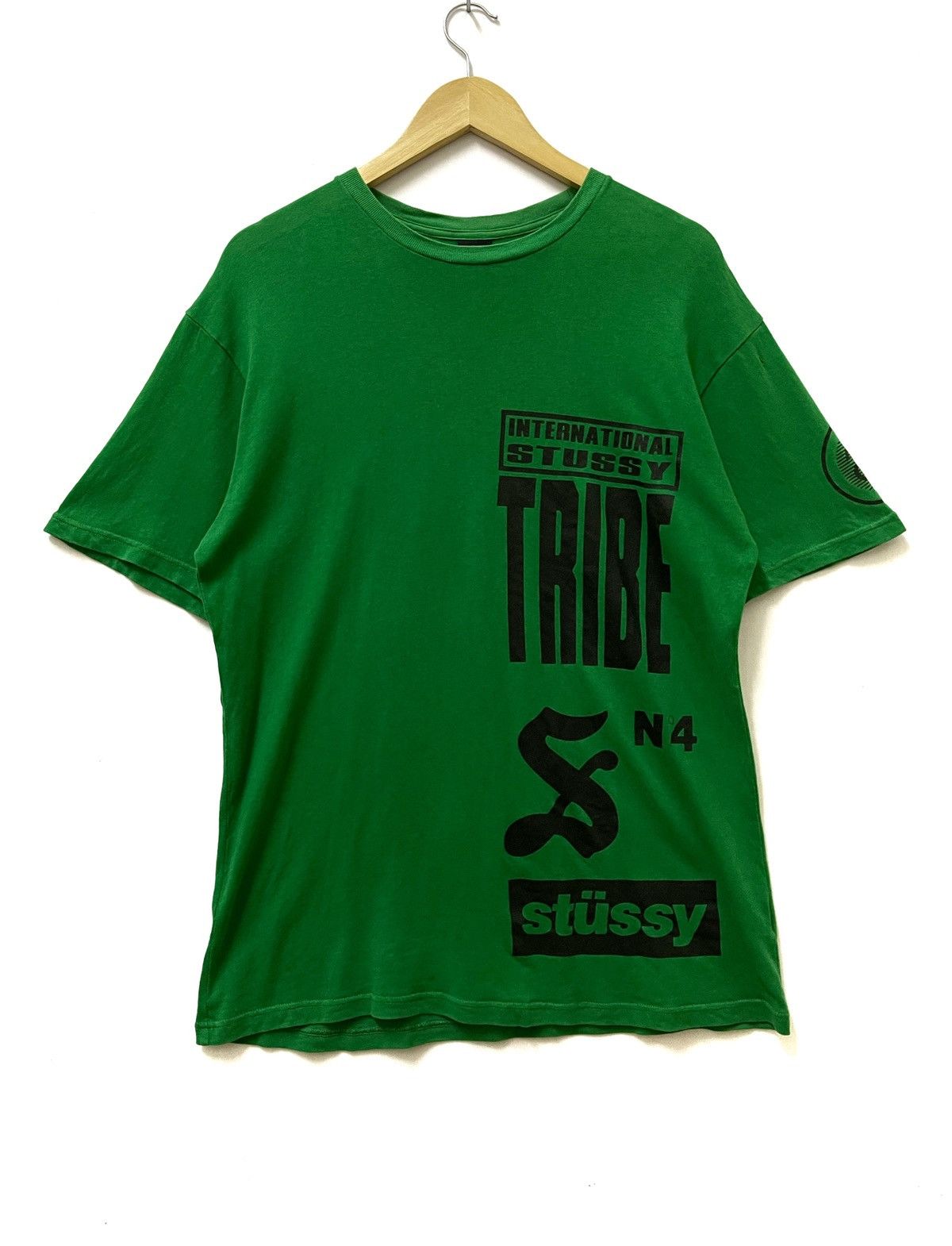 Japanese Brand × Stussy Stussy International Big Logo T-shirt Green Size US L / EU 52-54 / 3 - 3 Thumbnail