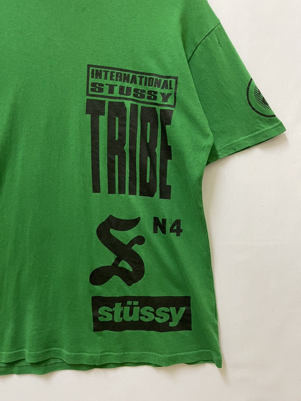 Japanese Brand × Stussy Stussy International Big Logo T-shirt Green Size US L / EU 52-54 / 3 - 4 Thumbnail