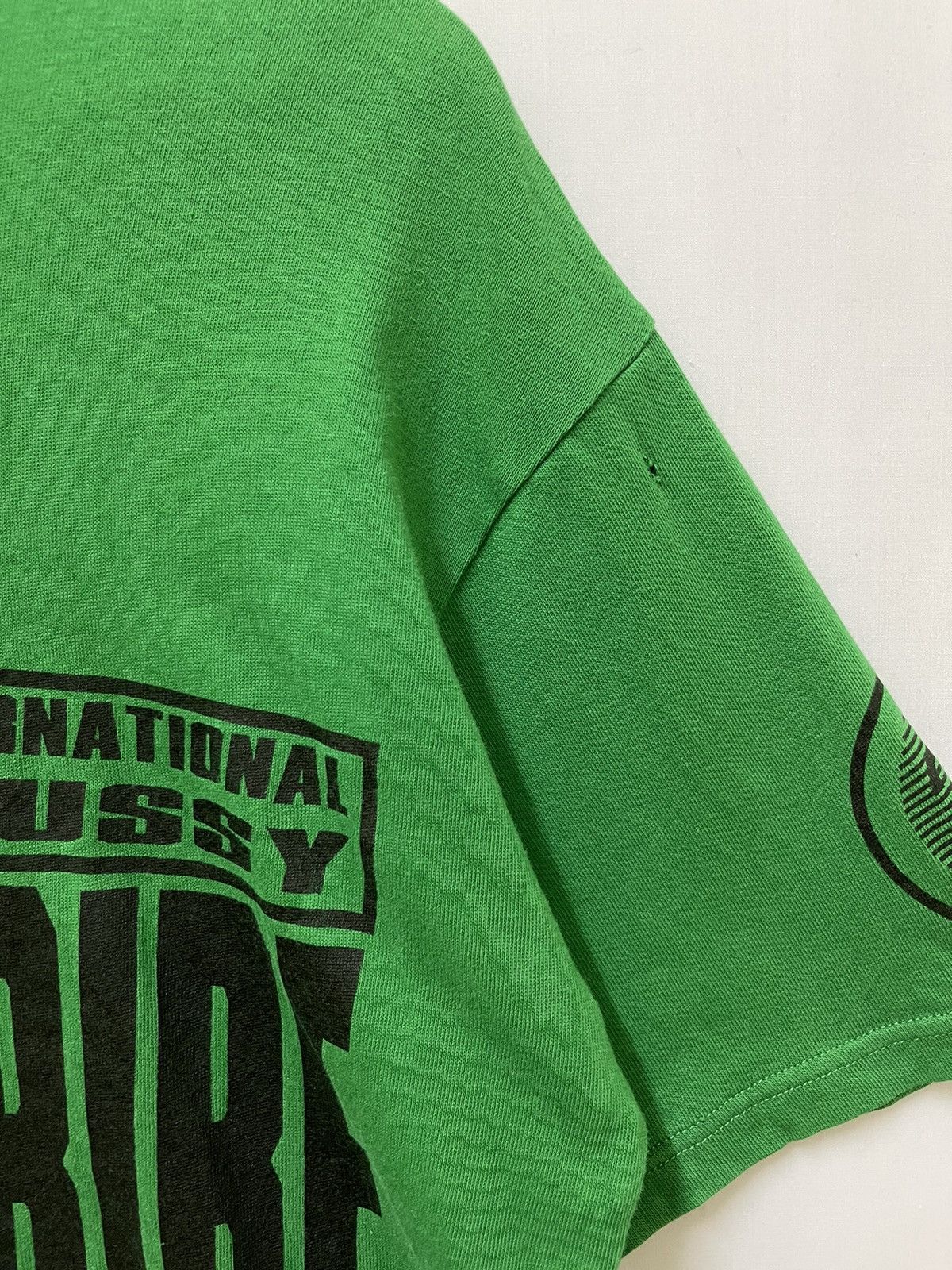 Japanese Brand × Stussy Stussy International Big Logo T-shirt Green Size US L / EU 52-54 / 3 - 5 Thumbnail