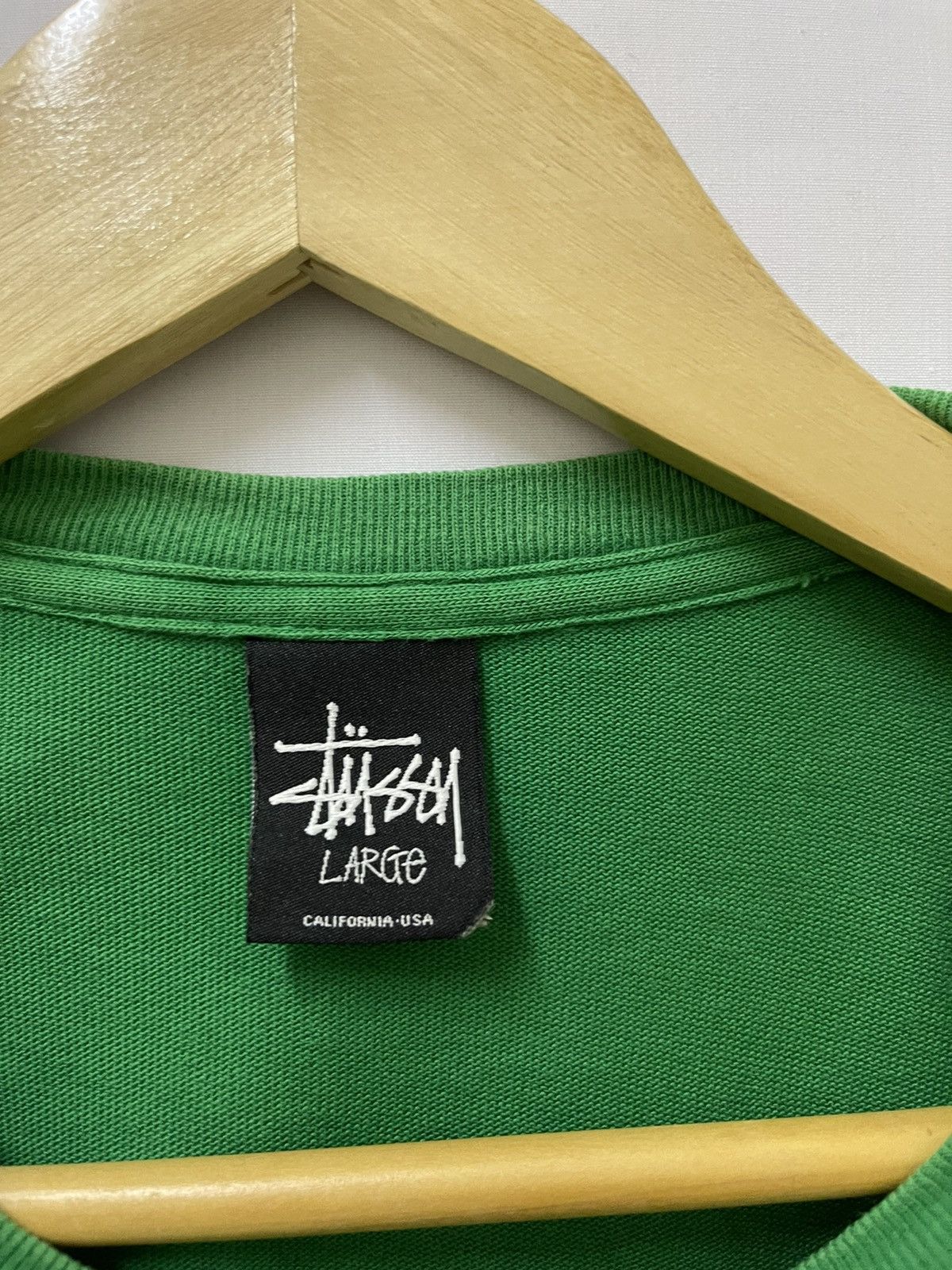 Japanese Brand × Stussy Stussy International Big Logo T-shirt Green Size US L / EU 52-54 / 3 - 8 Thumbnail