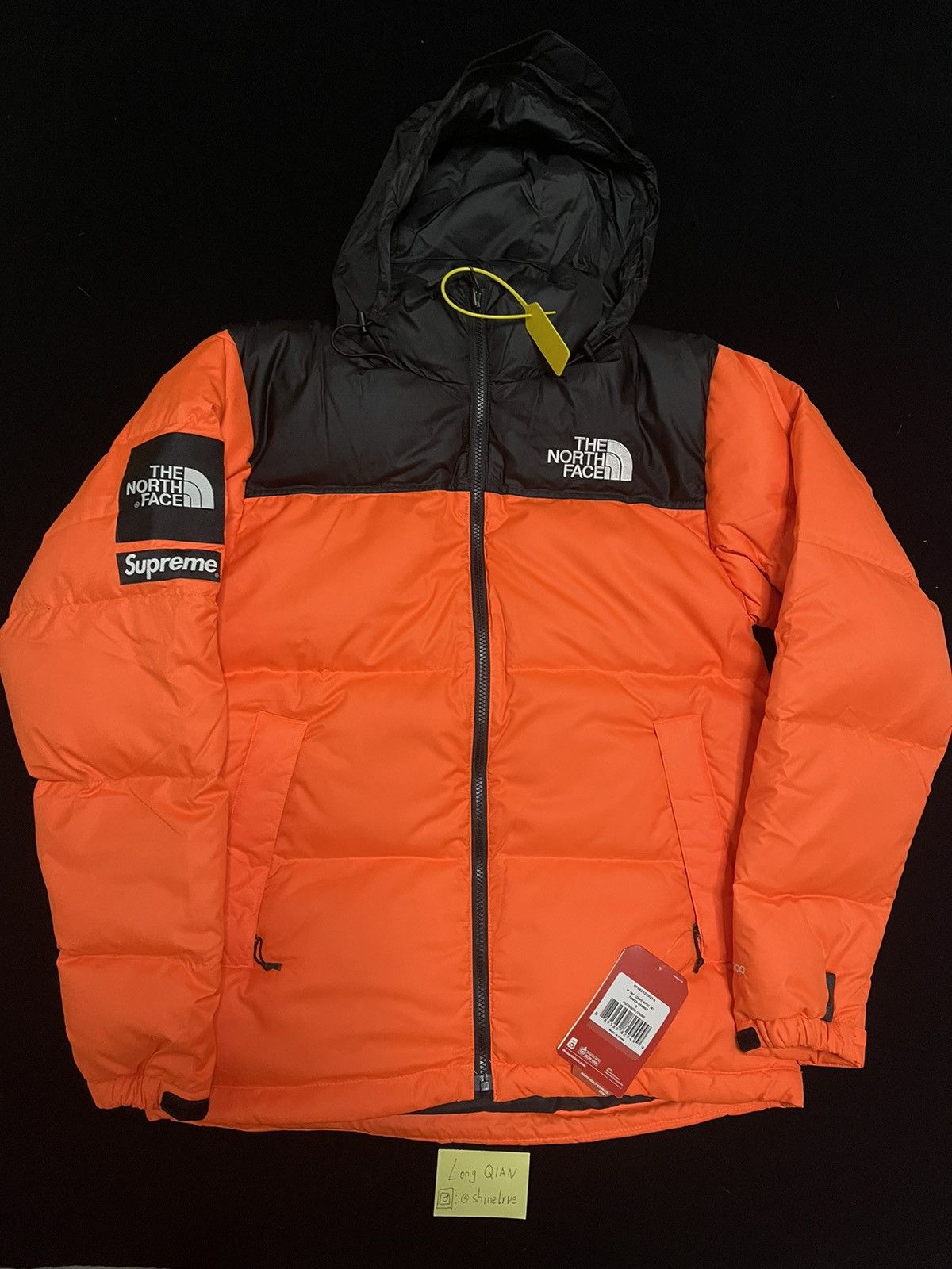 Supreme The North Face Orange Nuptse Jacket | Grailed