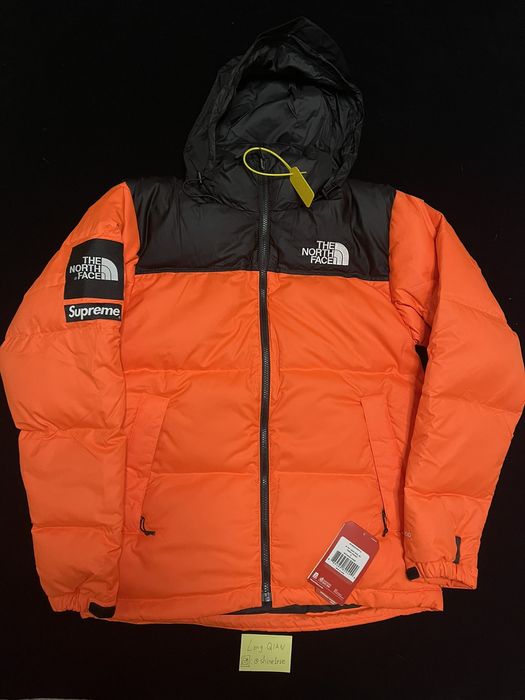 Supreme Supreme tnf the north face orange nuptse Jacket | Grailed