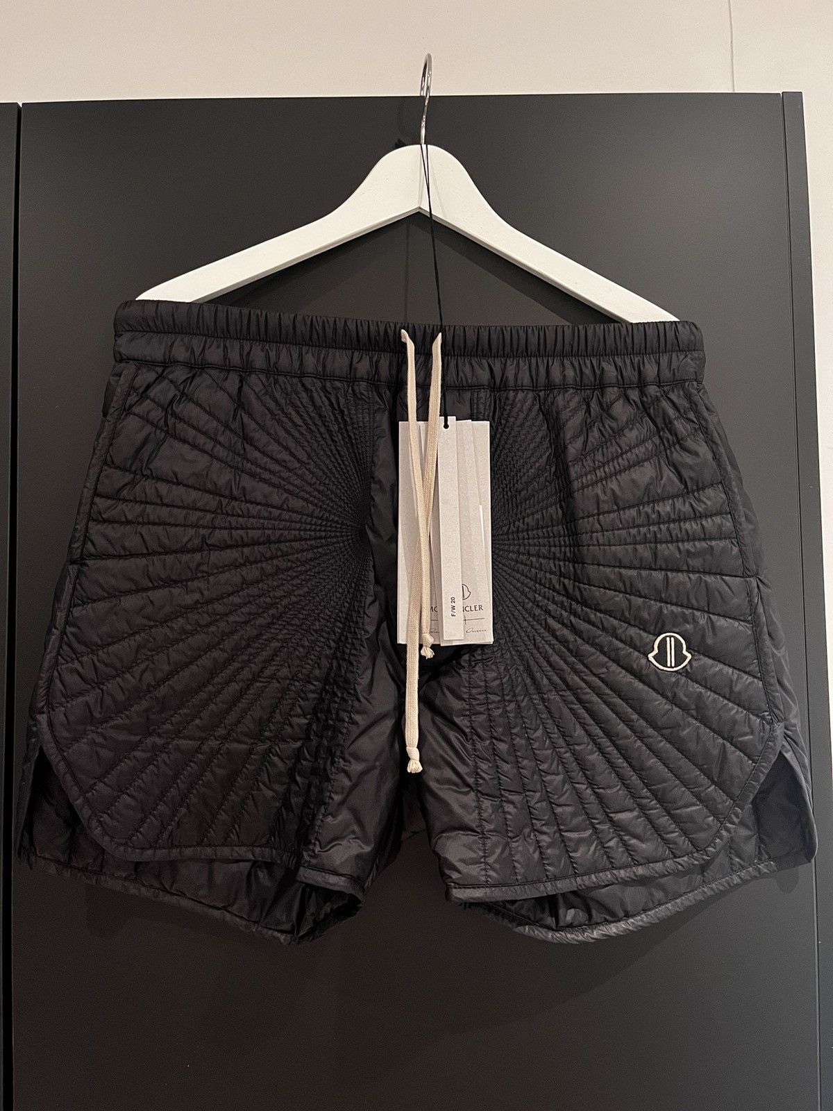 image of Moncler Radiance Down Shorts in Black, Men's (Size 30)