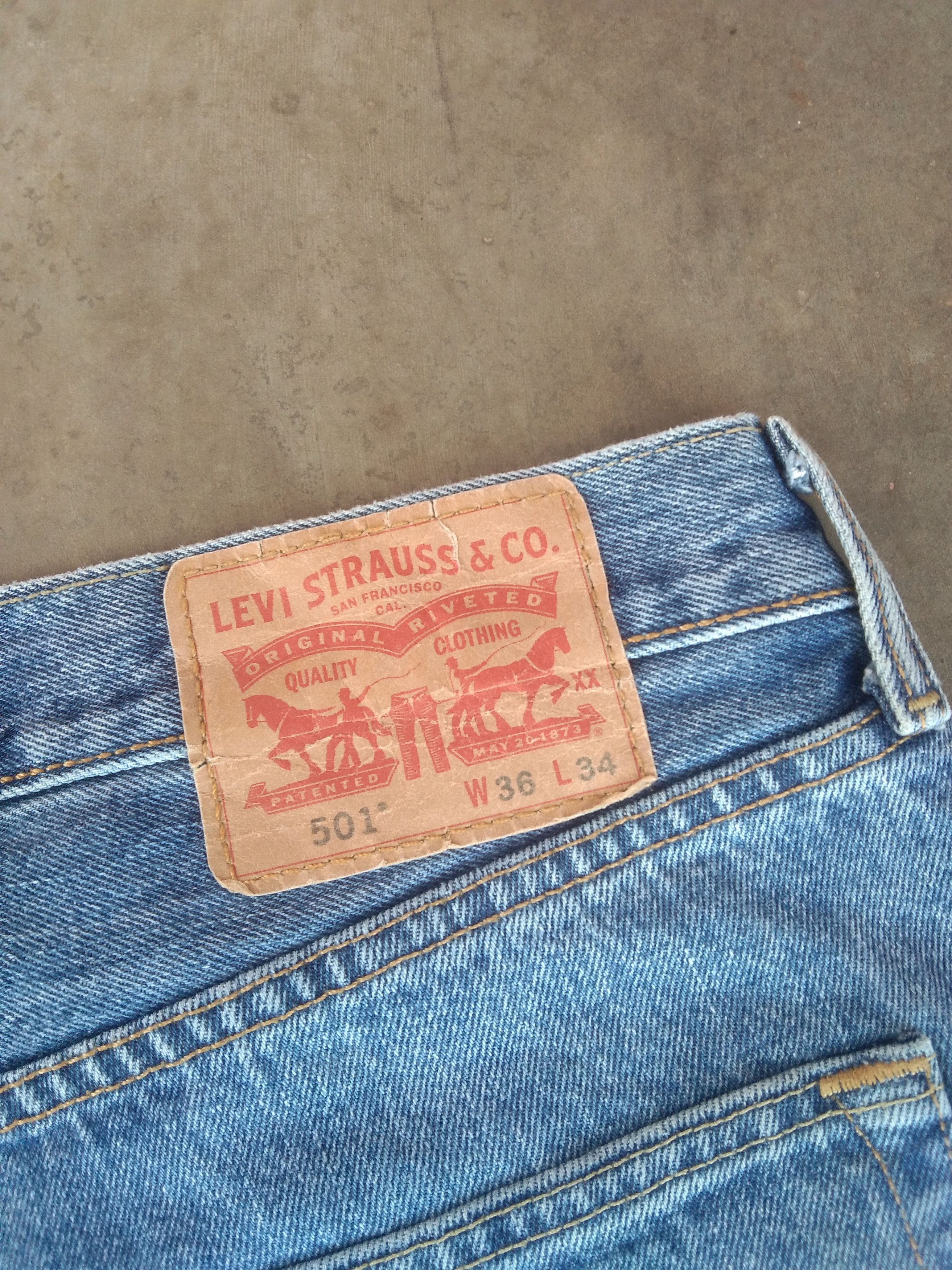 Levi's Vintage Levi's 501 Straight Leg Jeans 36x34 Size US 36 / EU 52 - 3 Thumbnail