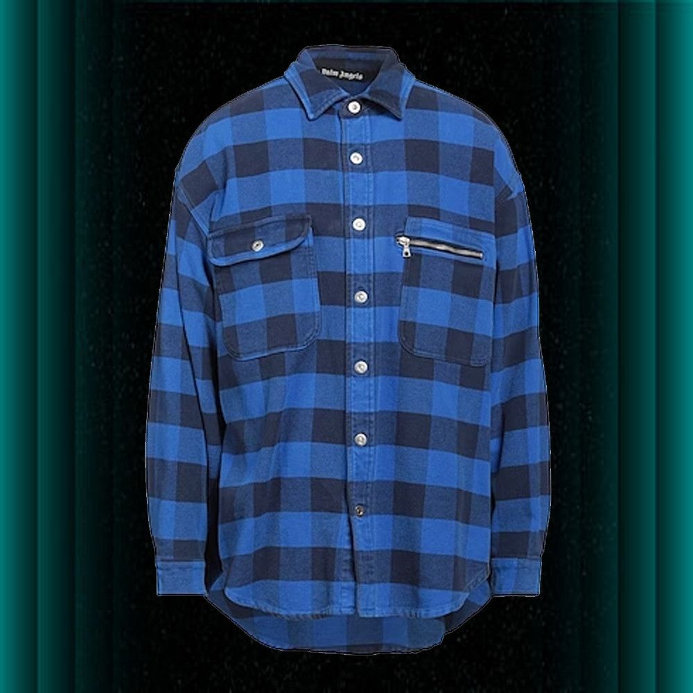 ooy1o0223 Checked shirts in Blue