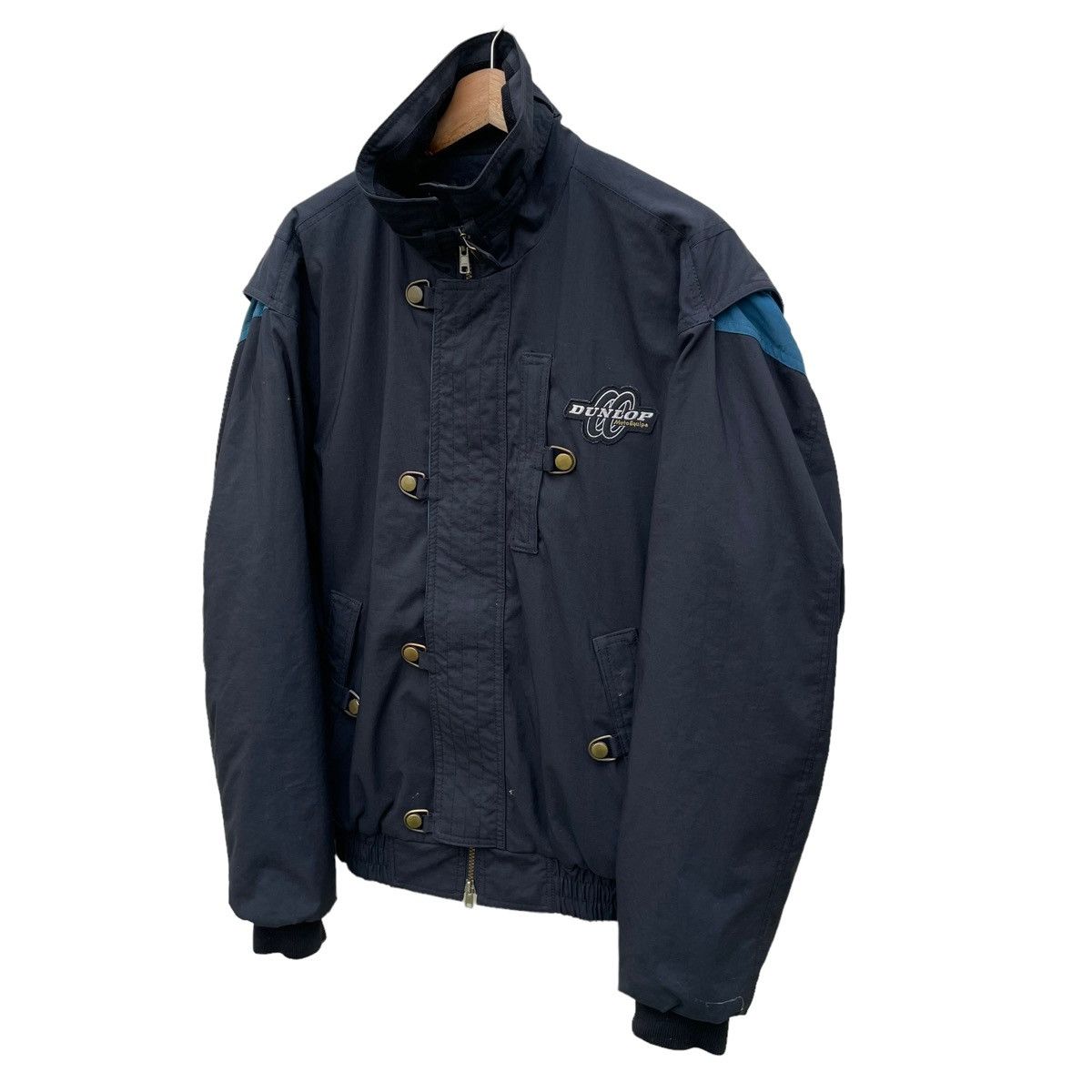Japanese Brand 💥 80s DUNLOP MOTO RACING BOMBER JACKET Size US L / EU 52-54 / 3 - 3 Thumbnail